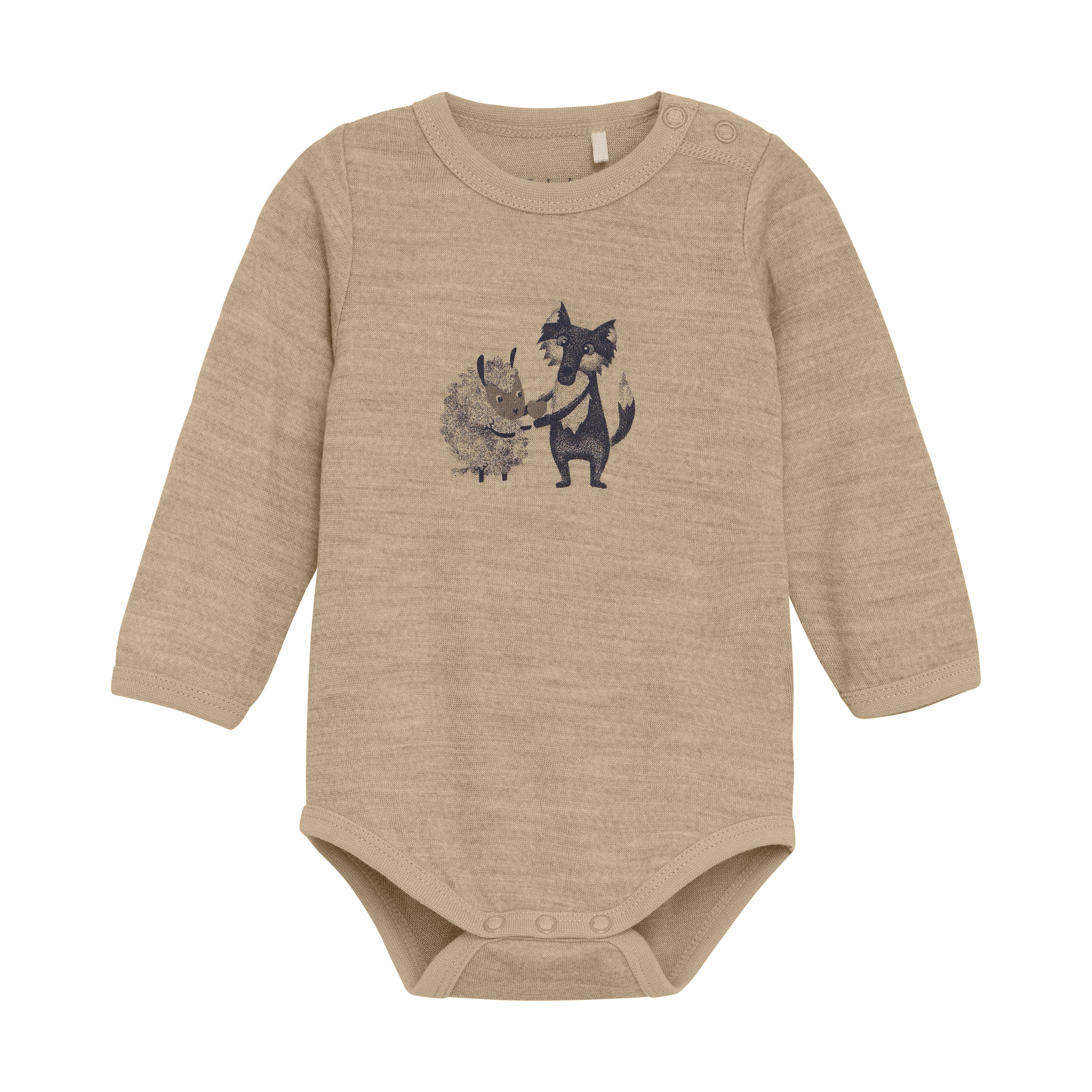 CeLaVi Langarm-Body Wolle/Bambusviskose - Savannah Tan CeLaVi