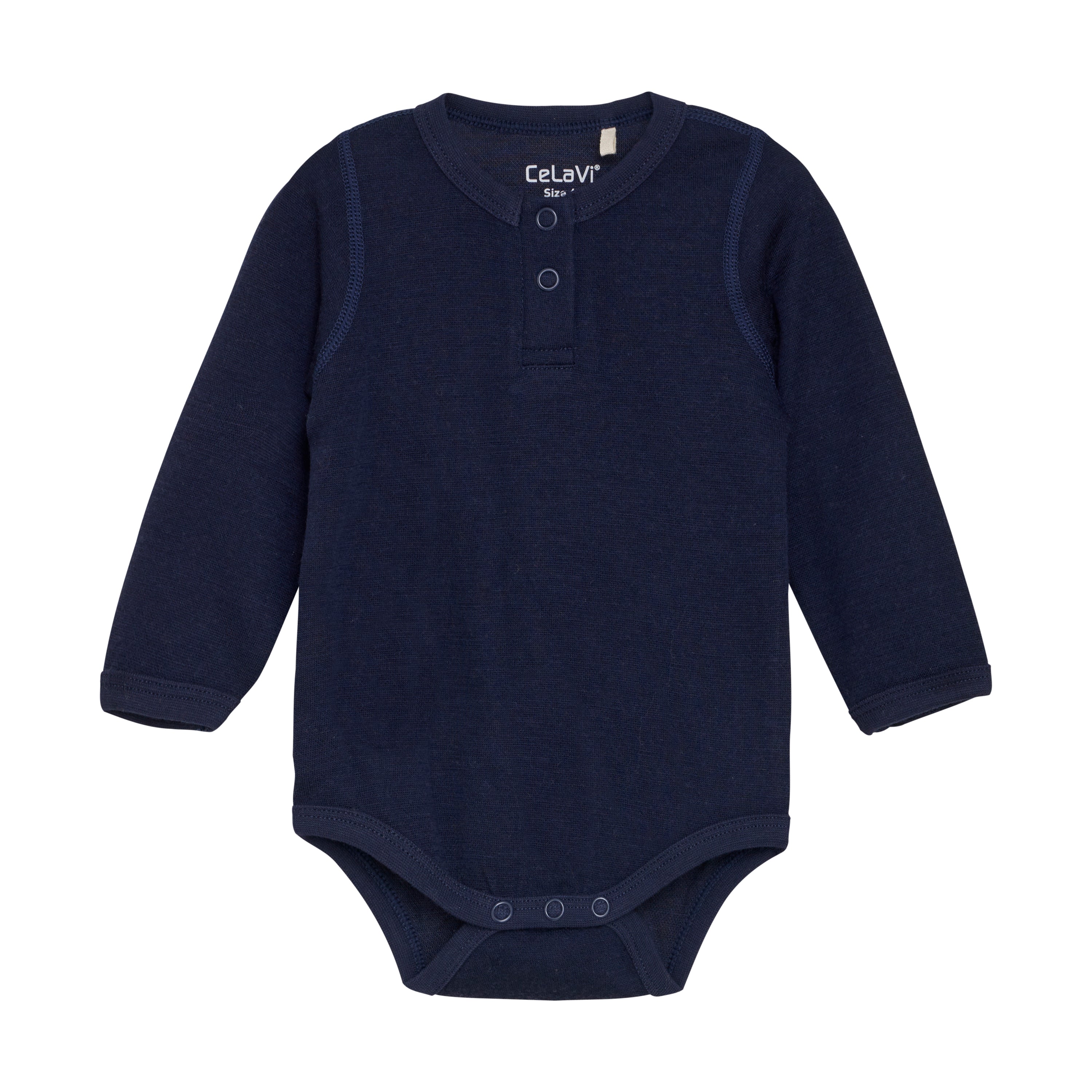 CeLaVi Langarm-Body Wolle/Bambusviskose - Night Sky Uni CeLaVi