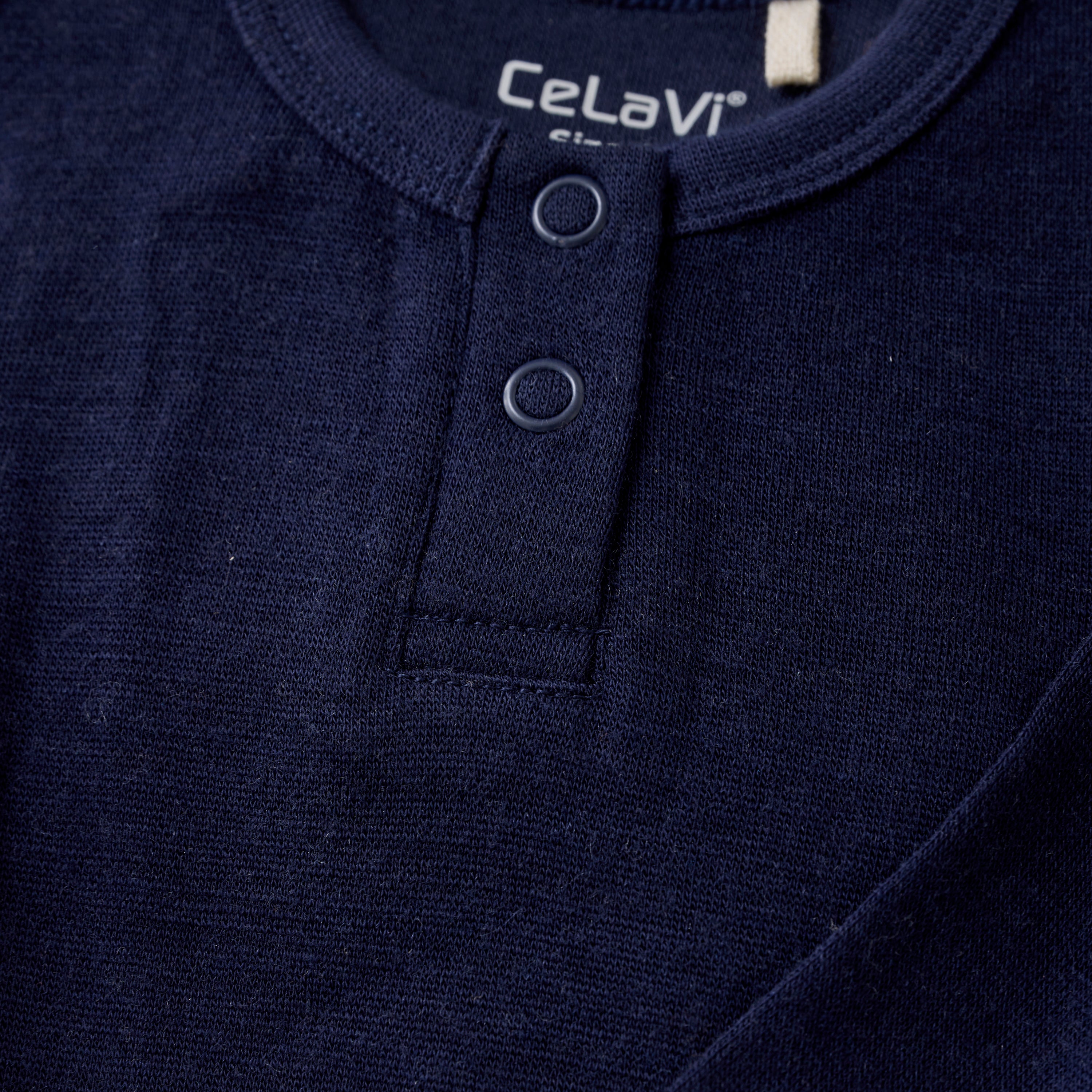 CeLaVi Langarm-Body Wolle/Bambusviskose - Night Sky Uni CeLaVi