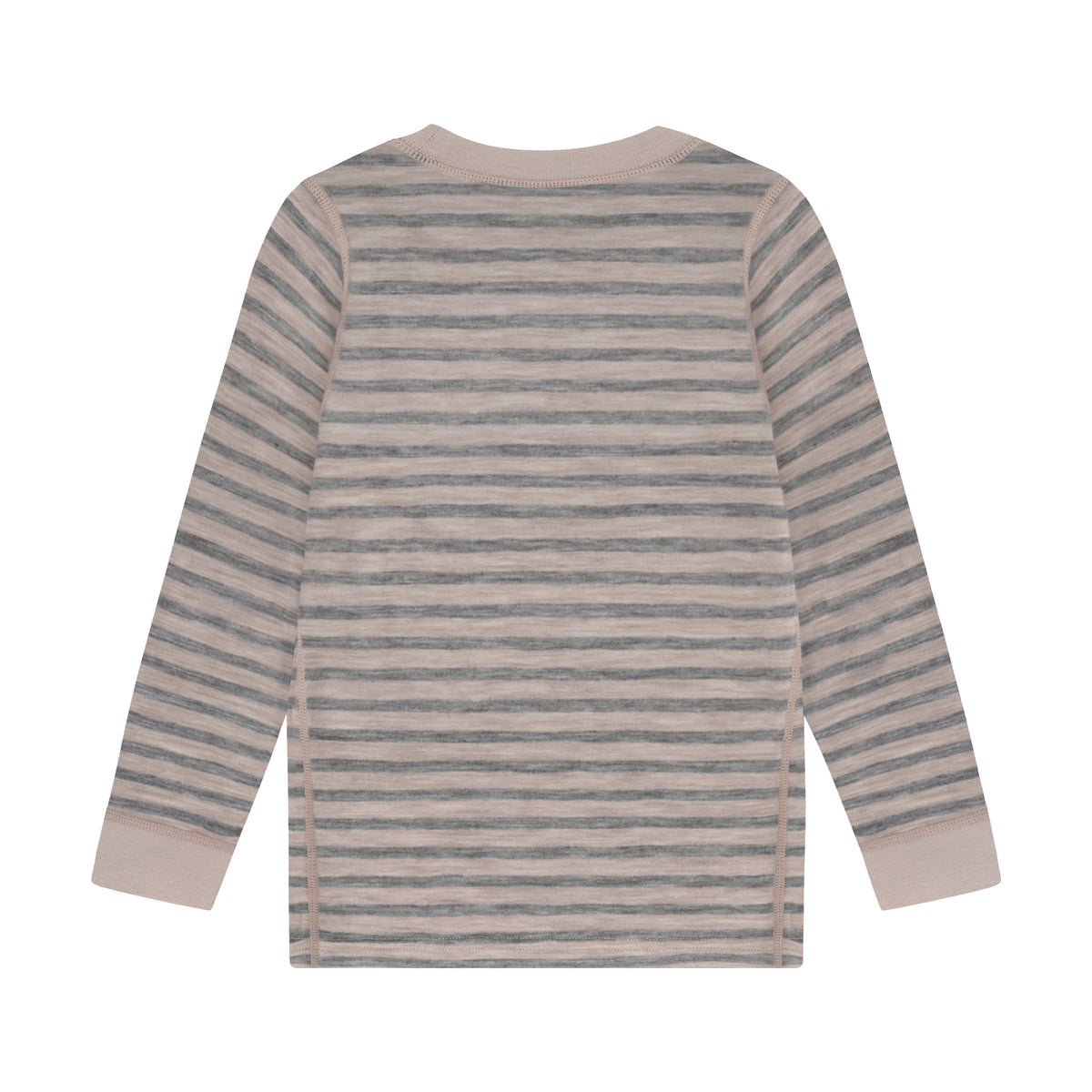 CeLaVi Langarmshirt Wolle/Bambusviskose - Grau mit Streifen CeLaVi