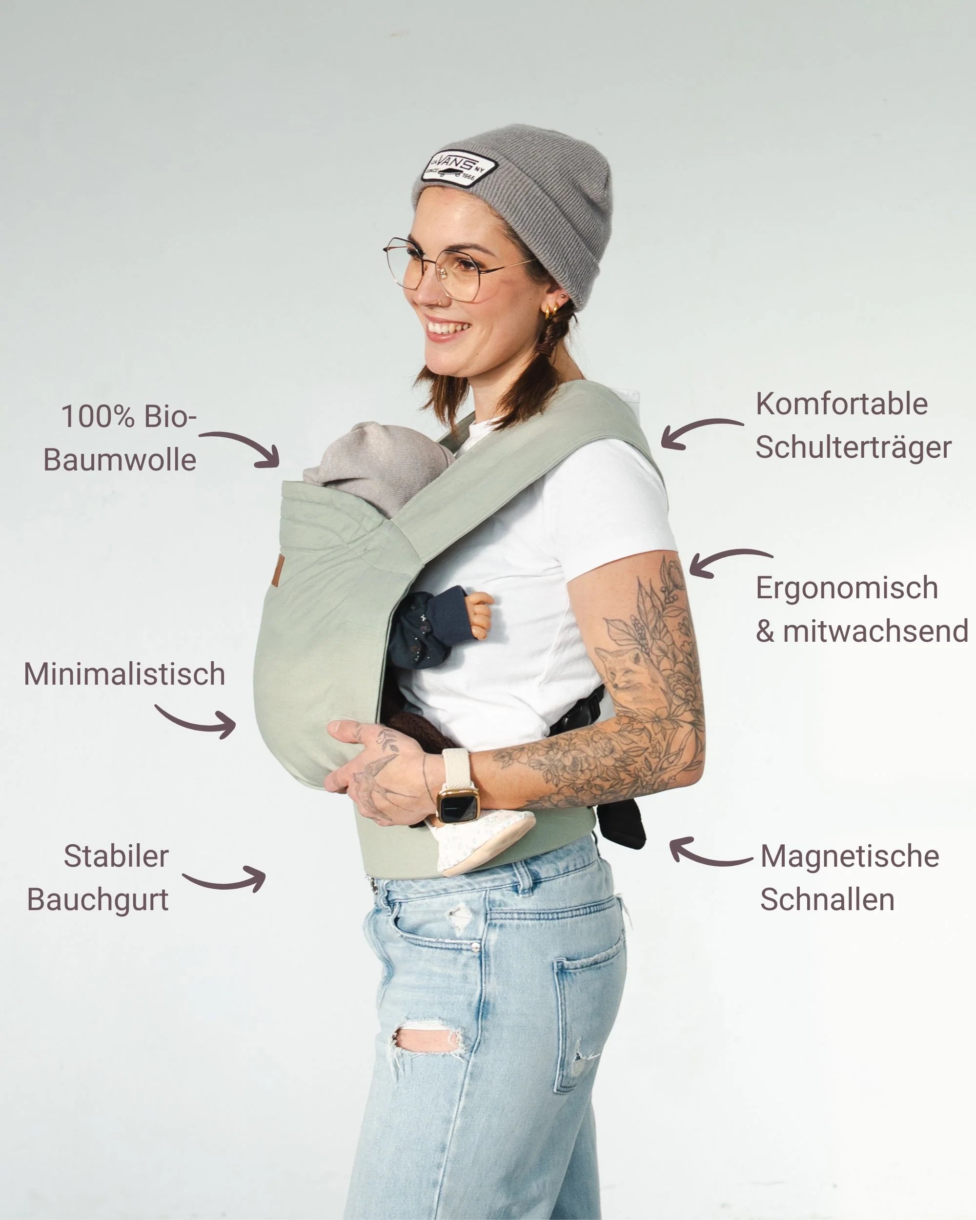 Qookie Carrier Vario Fullbuckle - Salvia Qookie