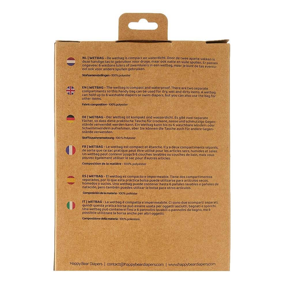 Happy Bear Wetbag | Zwei Fächer | 30x40cm | Twiggy HappyBear Diapers