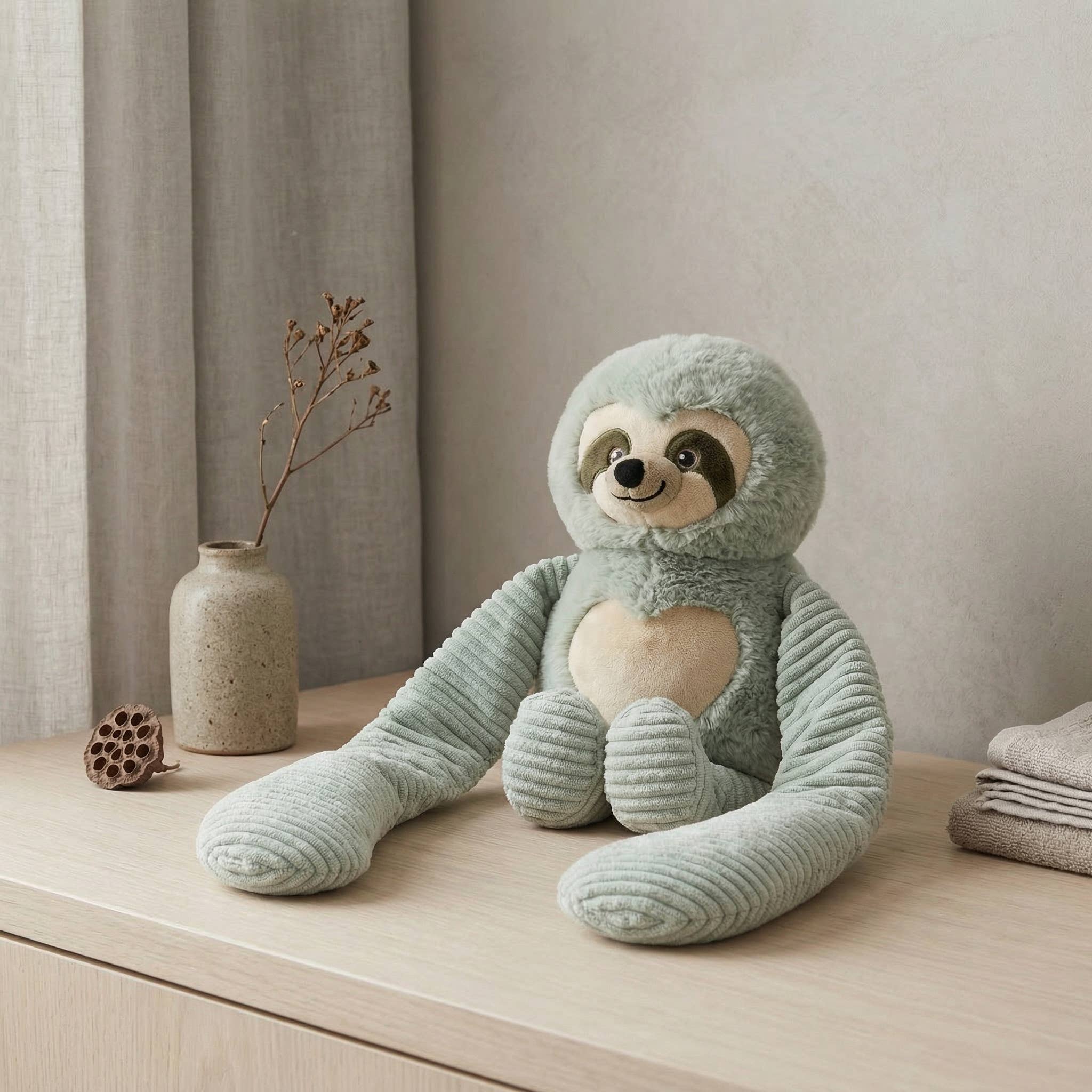 kleines gewichtetes Faultier-Kuscheltier -| Sensorisches Plüschtier 1.47 kg Plushland