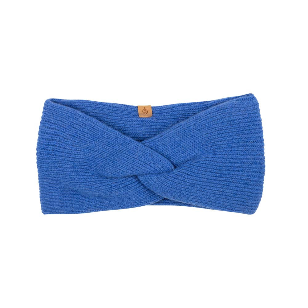 PurePure Damen- Stirnband Merinowolle/Kaschmir - blau purepure
