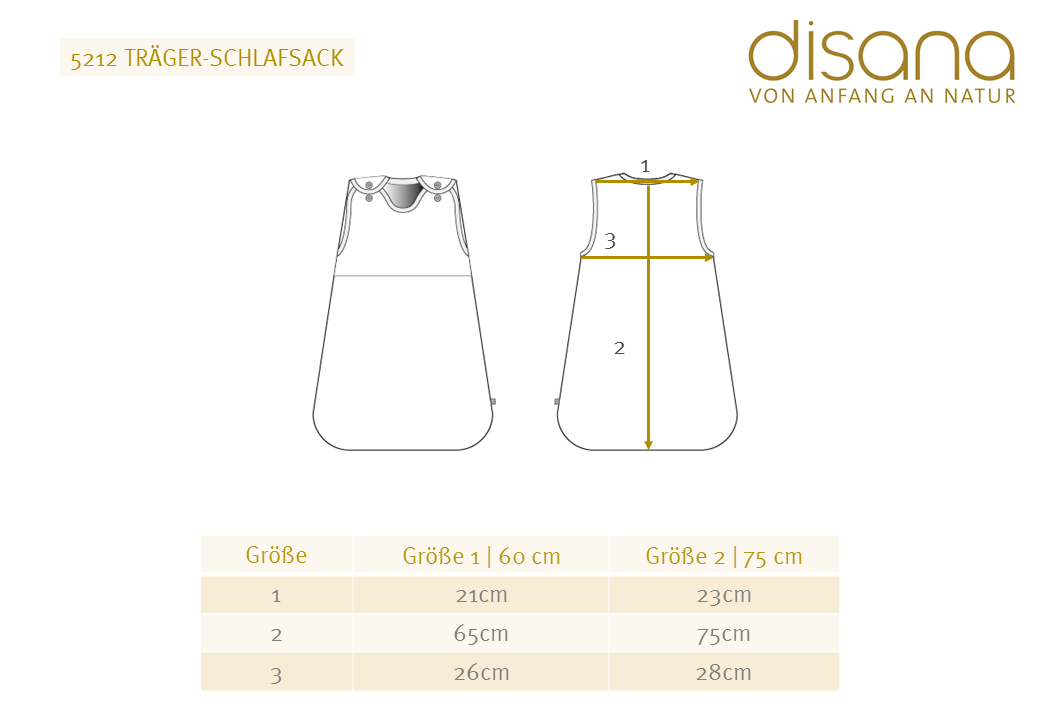 Disana Träger Schlafsack - Karamell Disana
