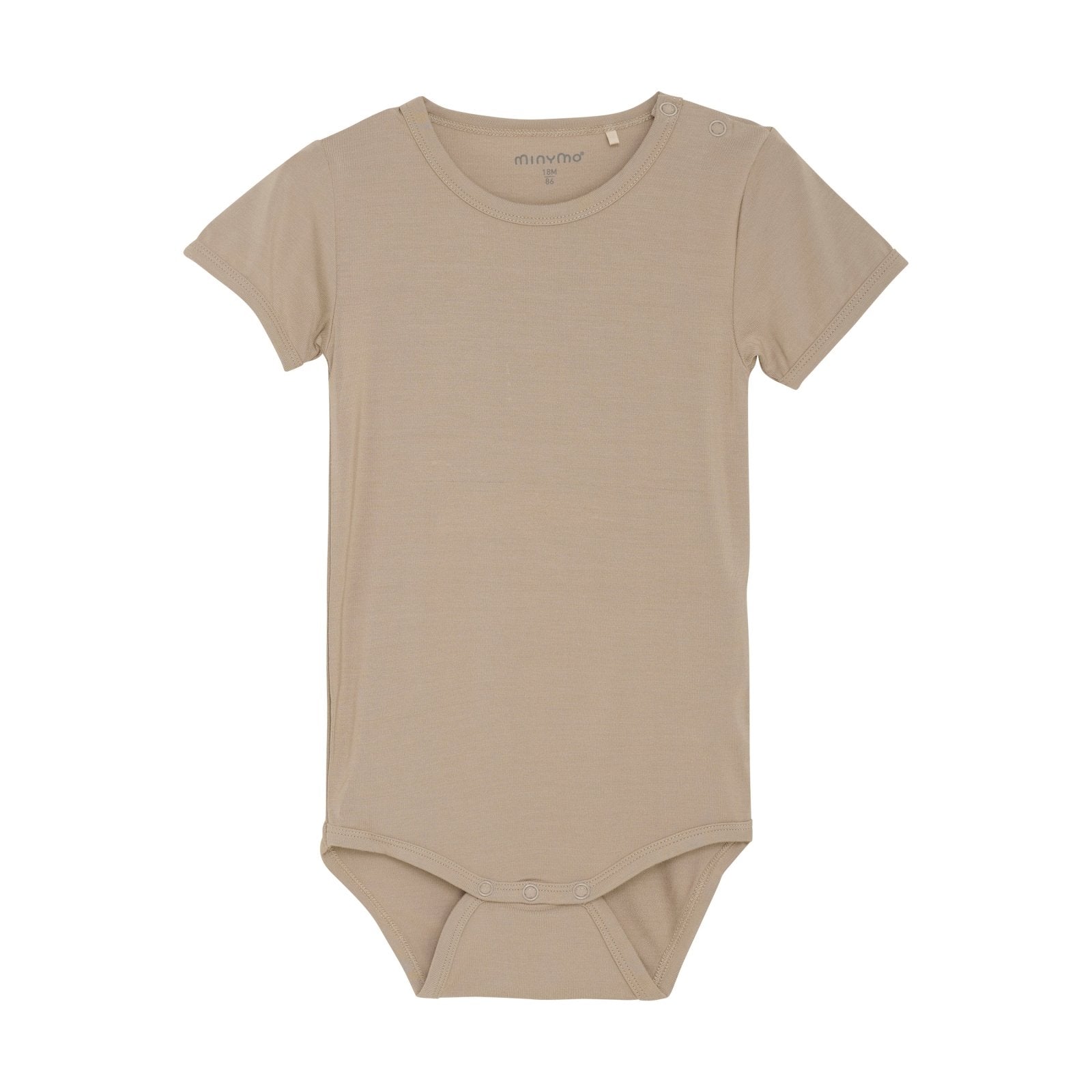 Minymo Bambusbody kurzarm - Simply Taupe Minymo