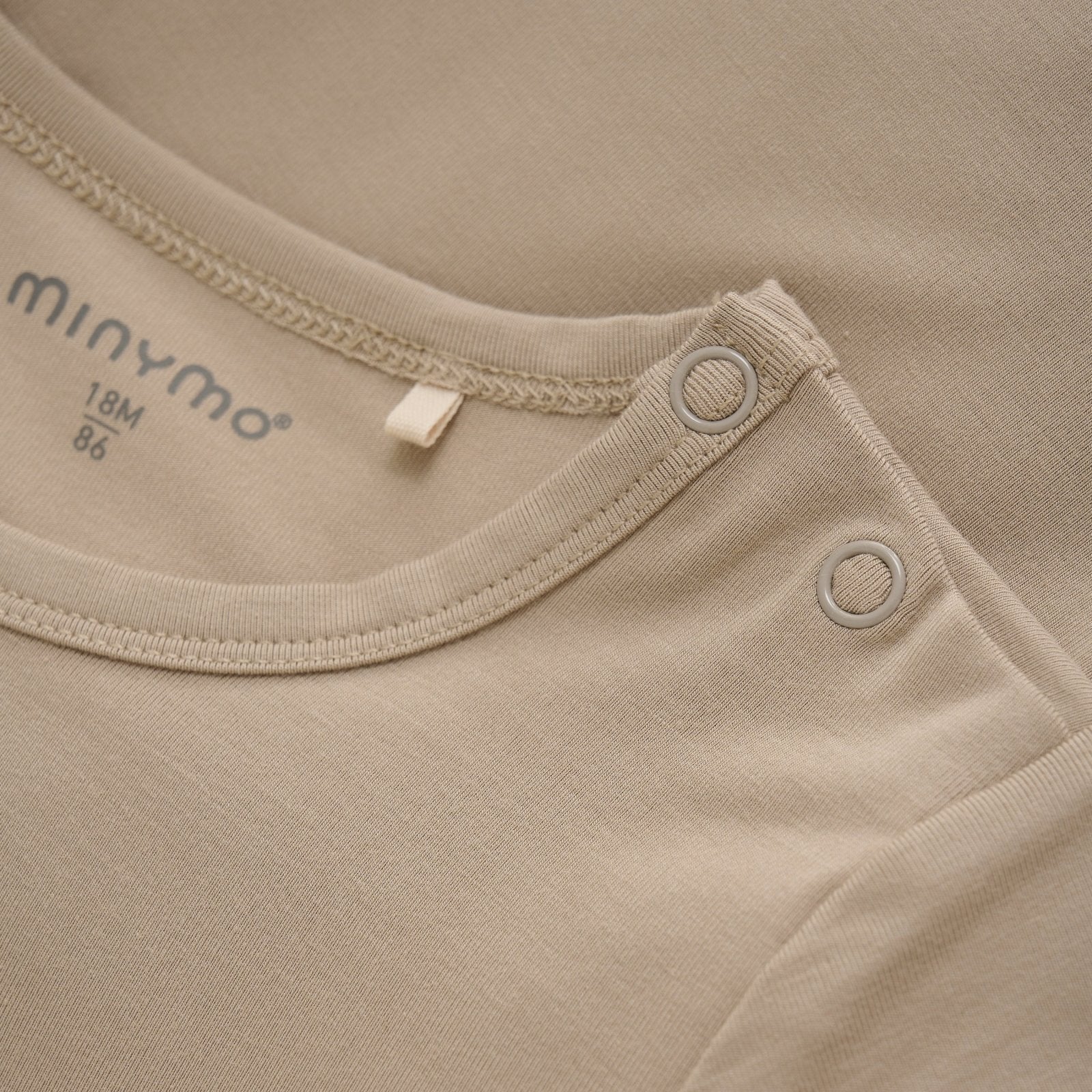 Minymo Bambusbody kurzarm - Simply Taupe Minymo
