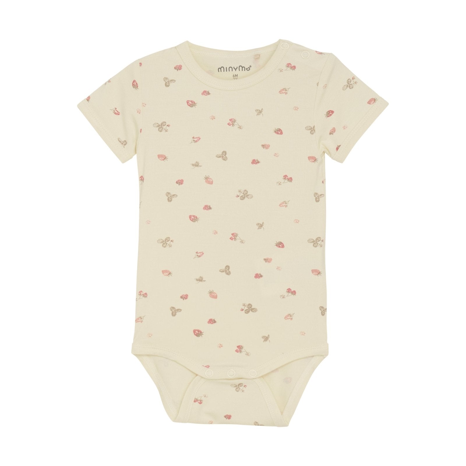 Minymo Bambusbody kurzarm - Strawberry Ice Minymo