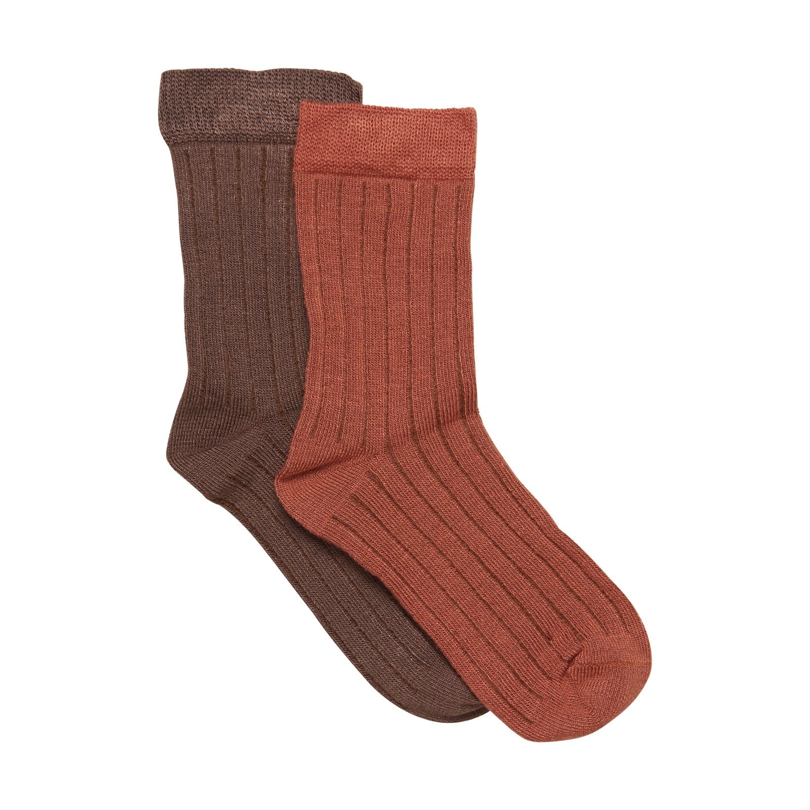 Minymo Bambus Socken 2er Pack - karamell / braun - Familienbande - Minymo