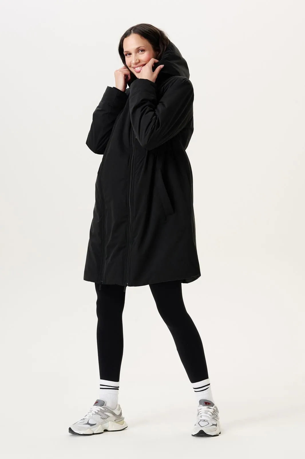 Noppies Umstandsjacke mittellang Winter 3-way - Black mamalila