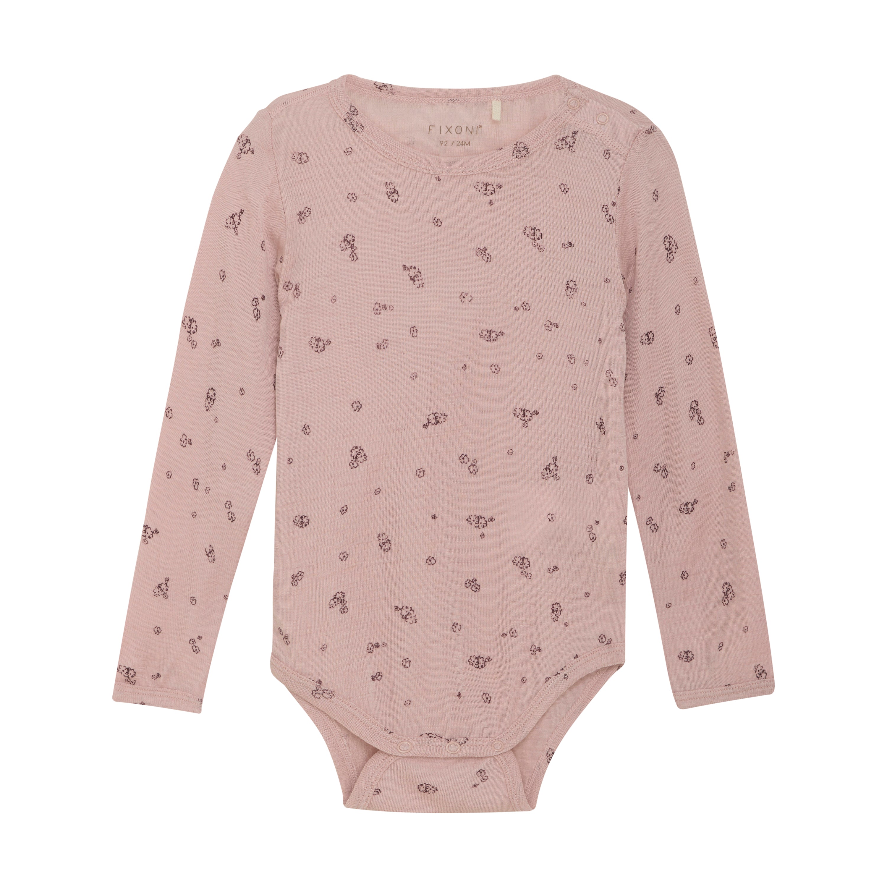 Fixoni Woll-Seide Body langarm - Pale Mauve fixoni