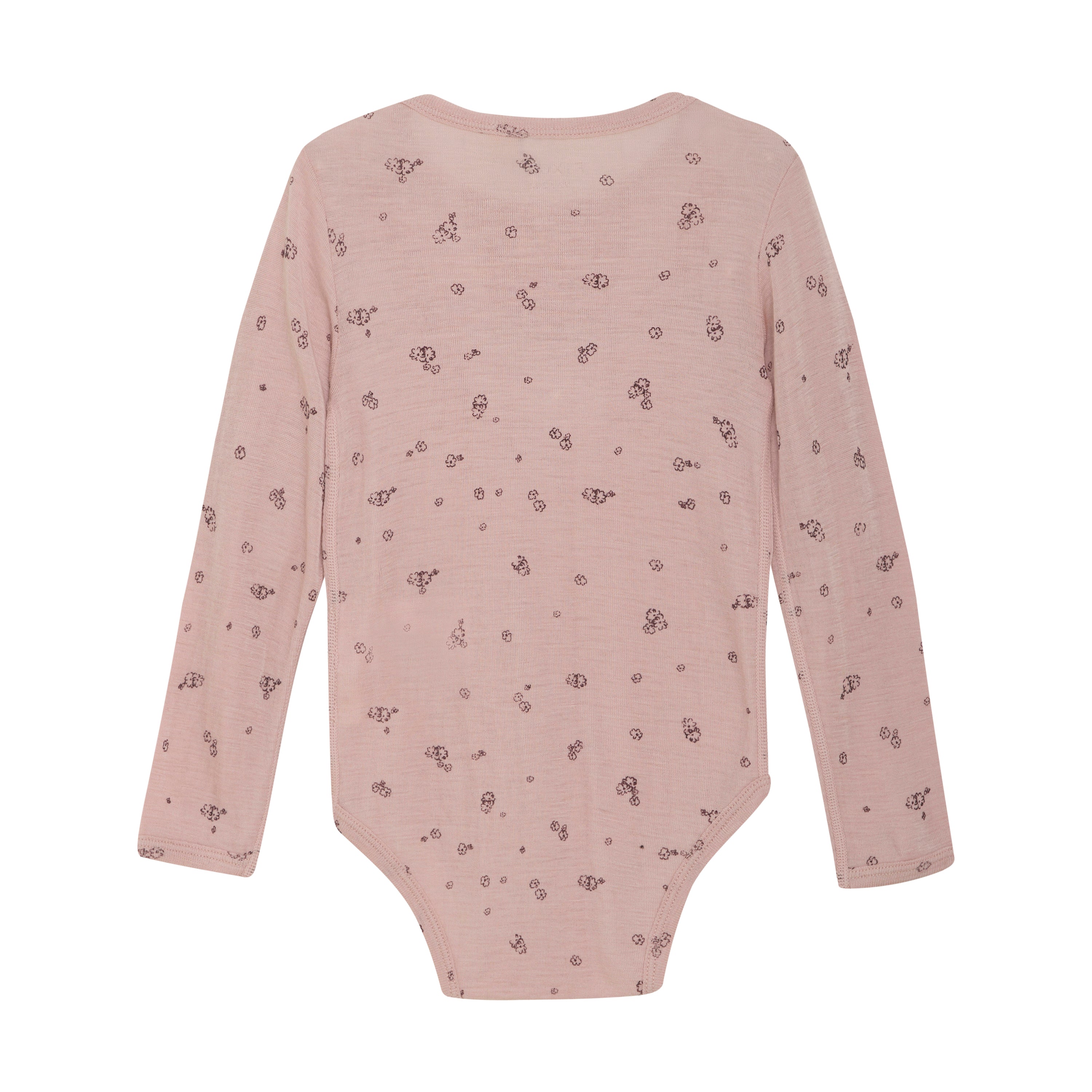 Fixoni Woll-Seide Body langarm - Pale Mauve fixoni