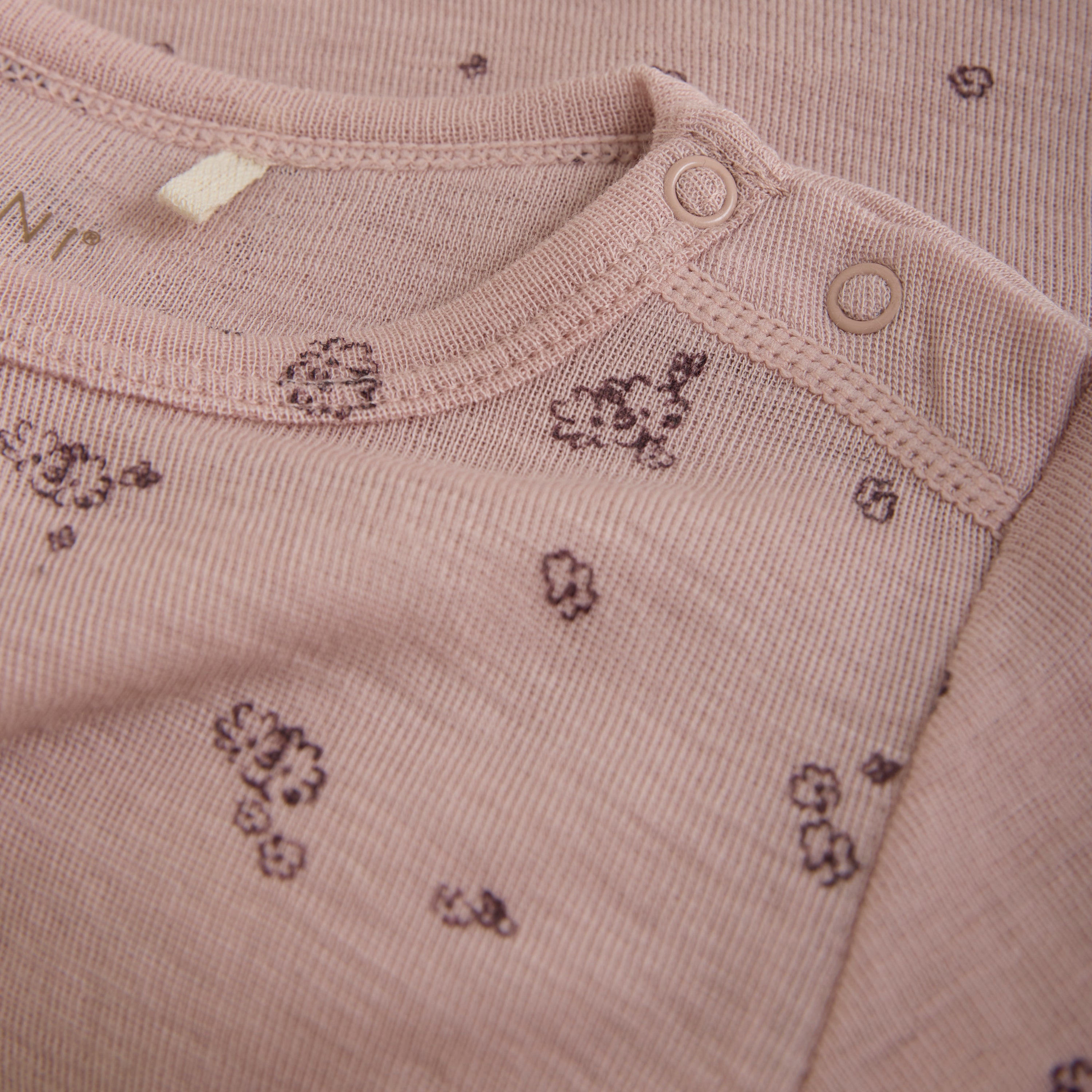 Fixoni Woll-Seide Body langarm - Pale Mauve fixoni