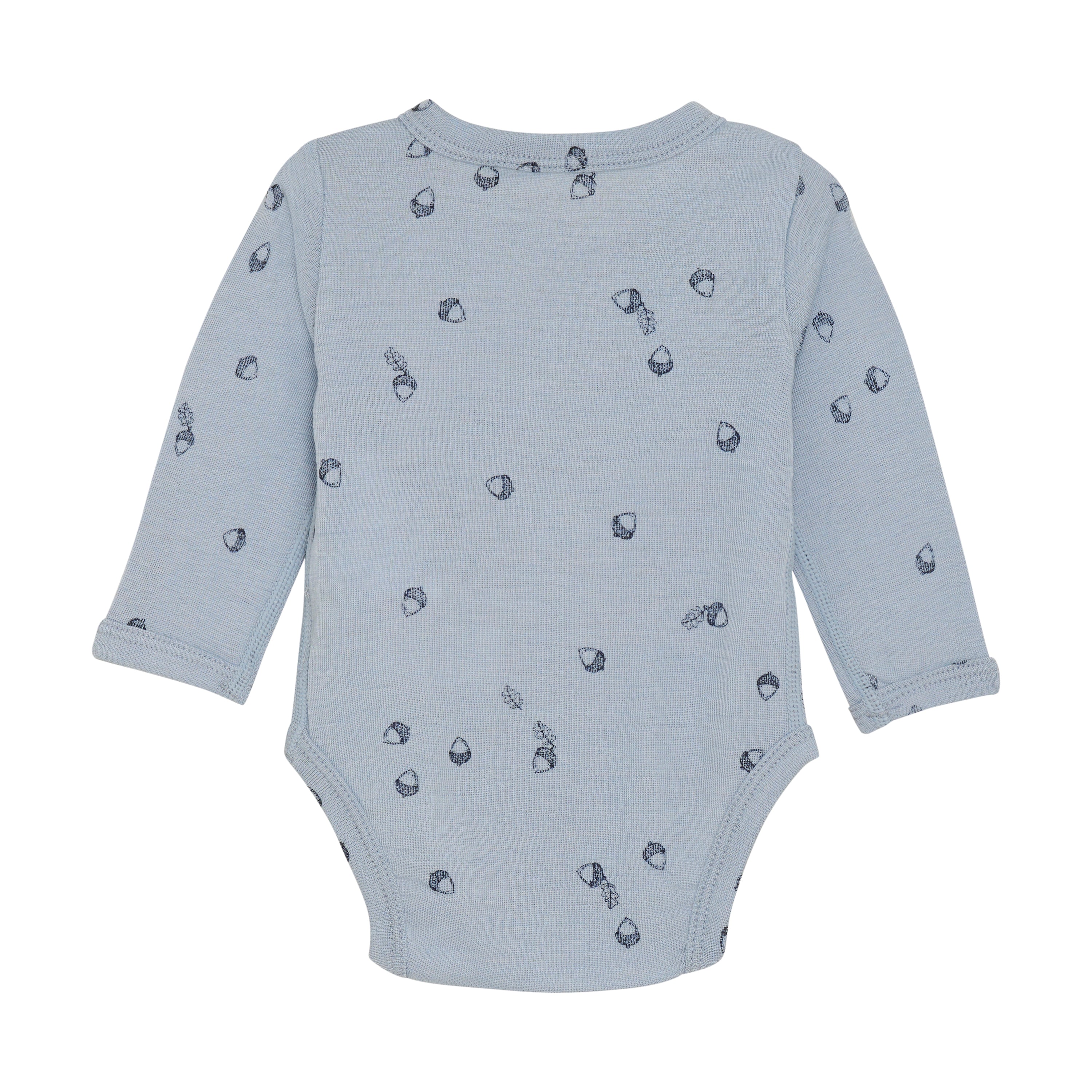 Fixoni Woll-Seide Body langarm - Blue Fog fixoni