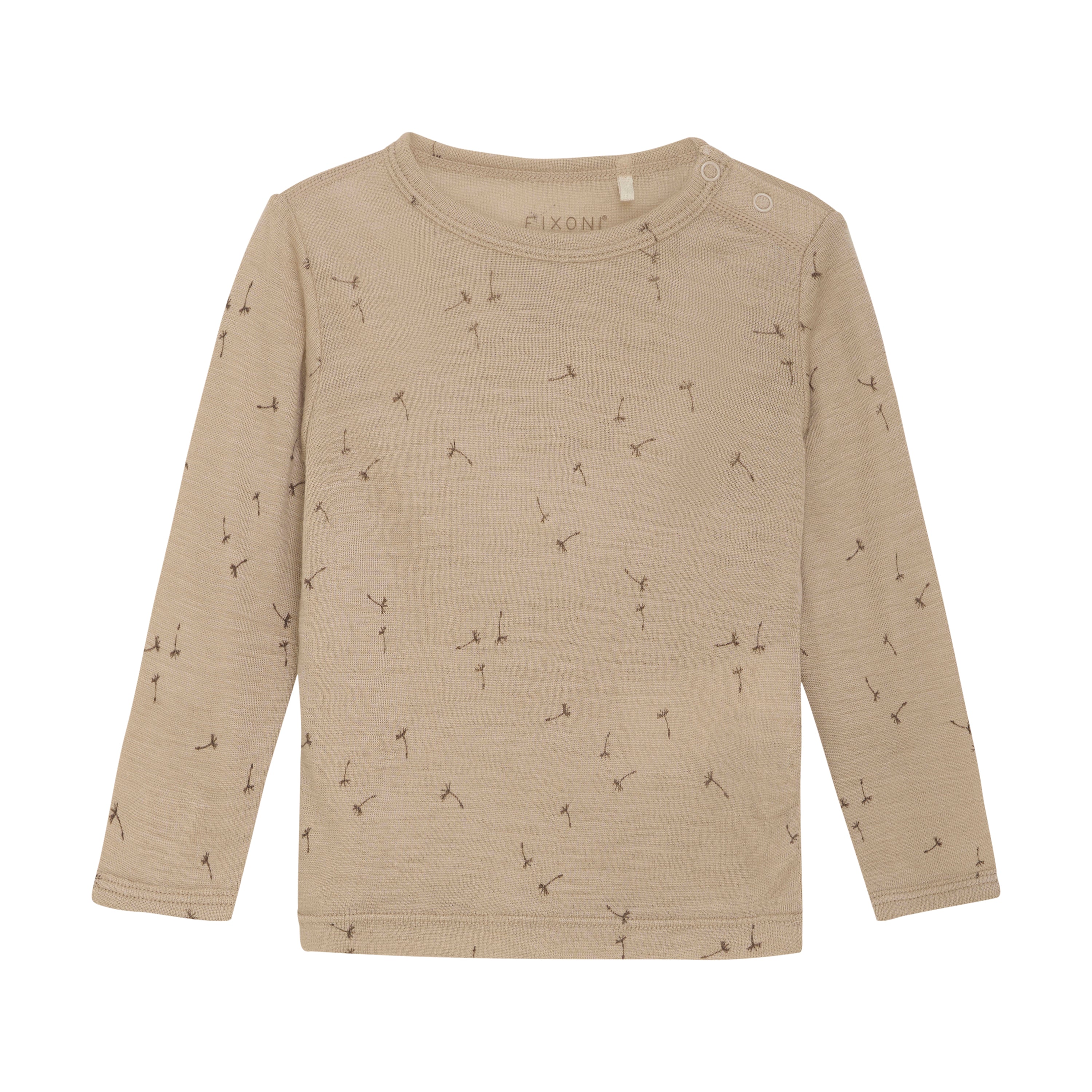 Fixoni Woll-Seide Shirt langarm - Light Taupe fixoni