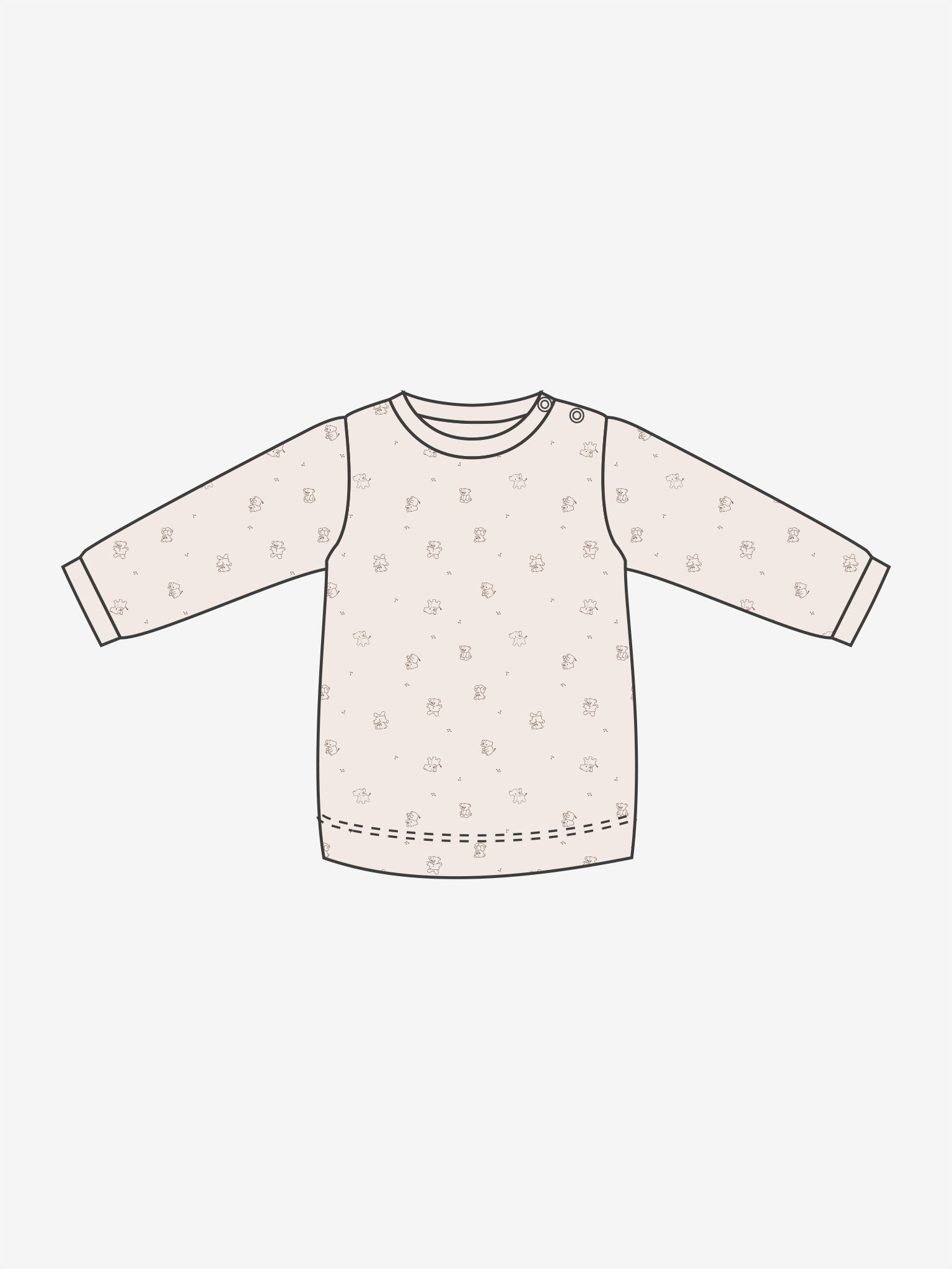 Fixoni Woll-Seide Shirt langarm - beige Tierli