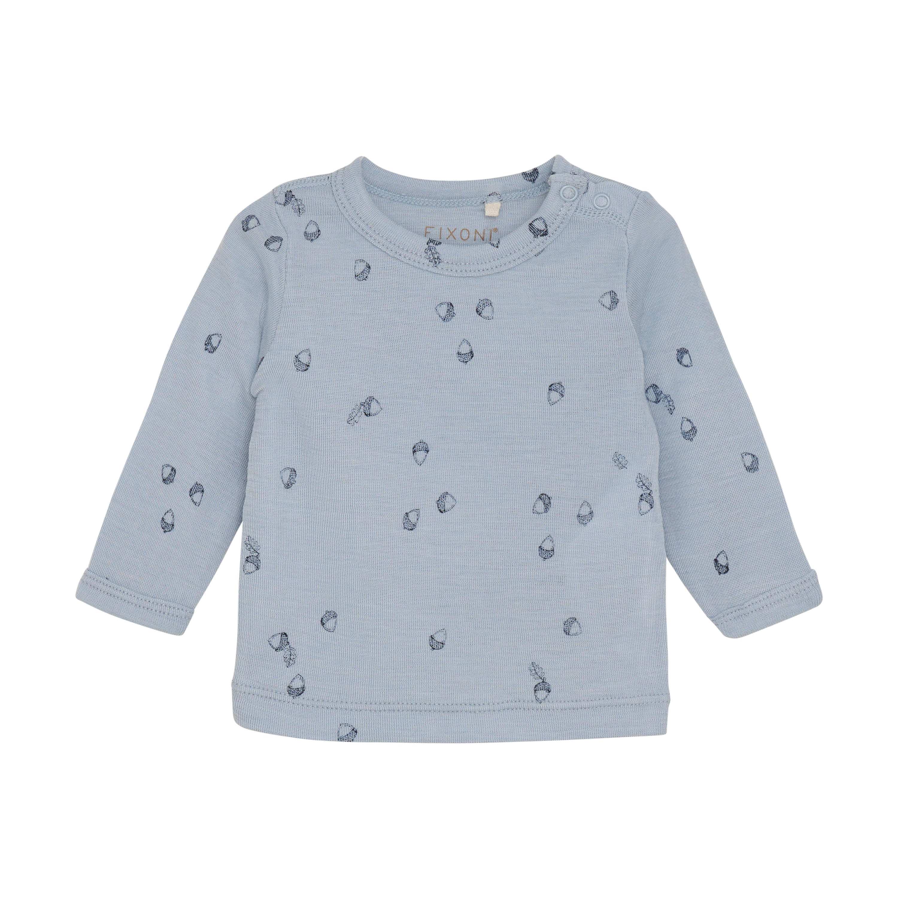 Fixoni Woll-Seide Shirt langarm - Blue Fog