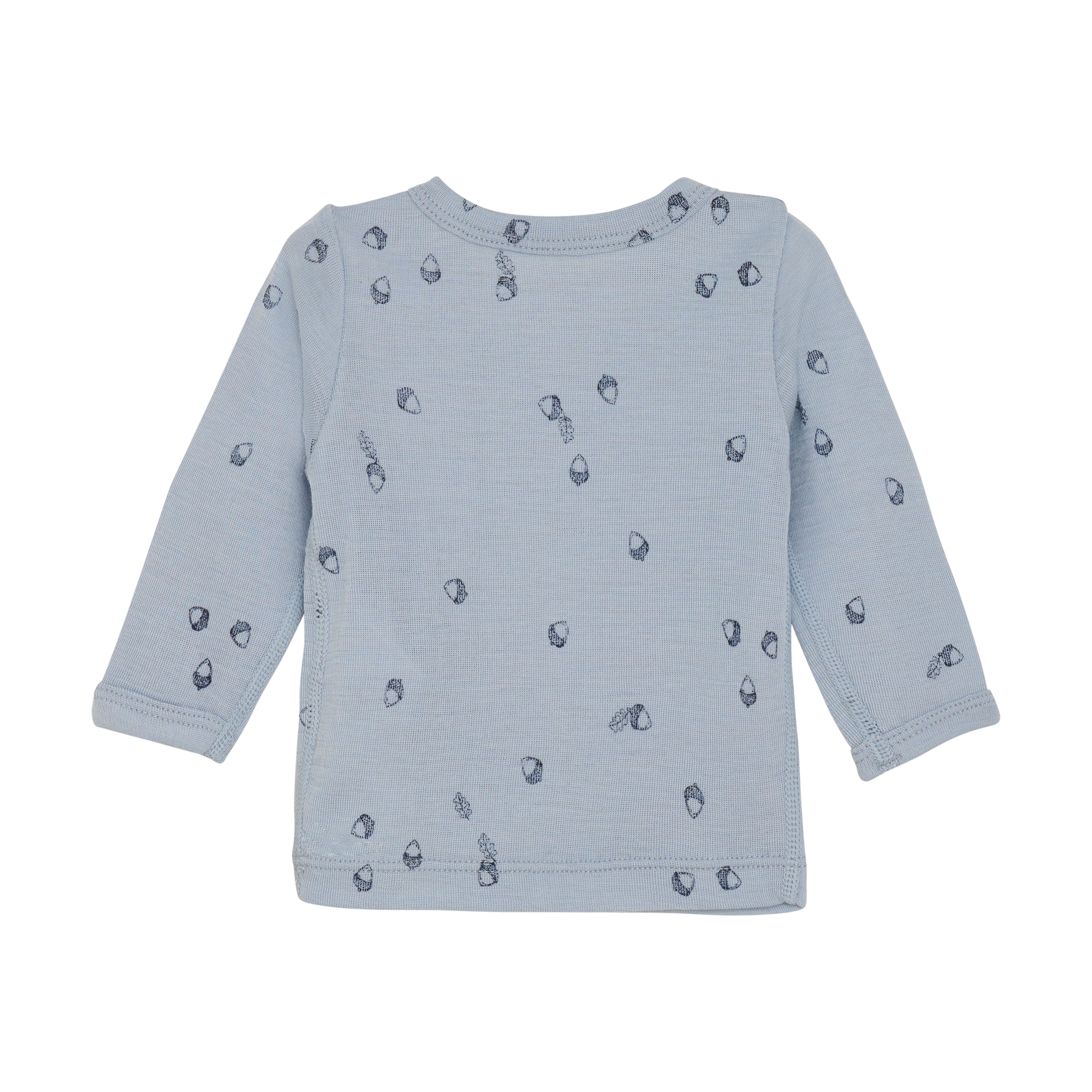 Fixoni Woll-Seide Shirt langarm - Blue Fog