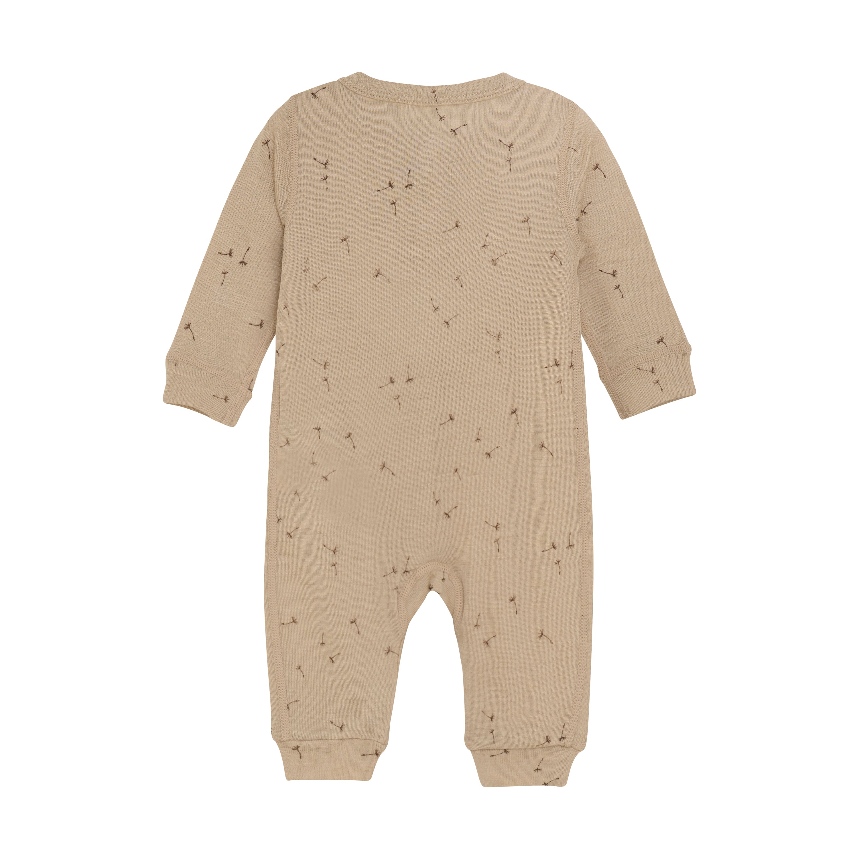 Fixoni Langarm-Spieler / Pyjama / Jumpsuit Wolle/Seide - Light Taupe fixoni