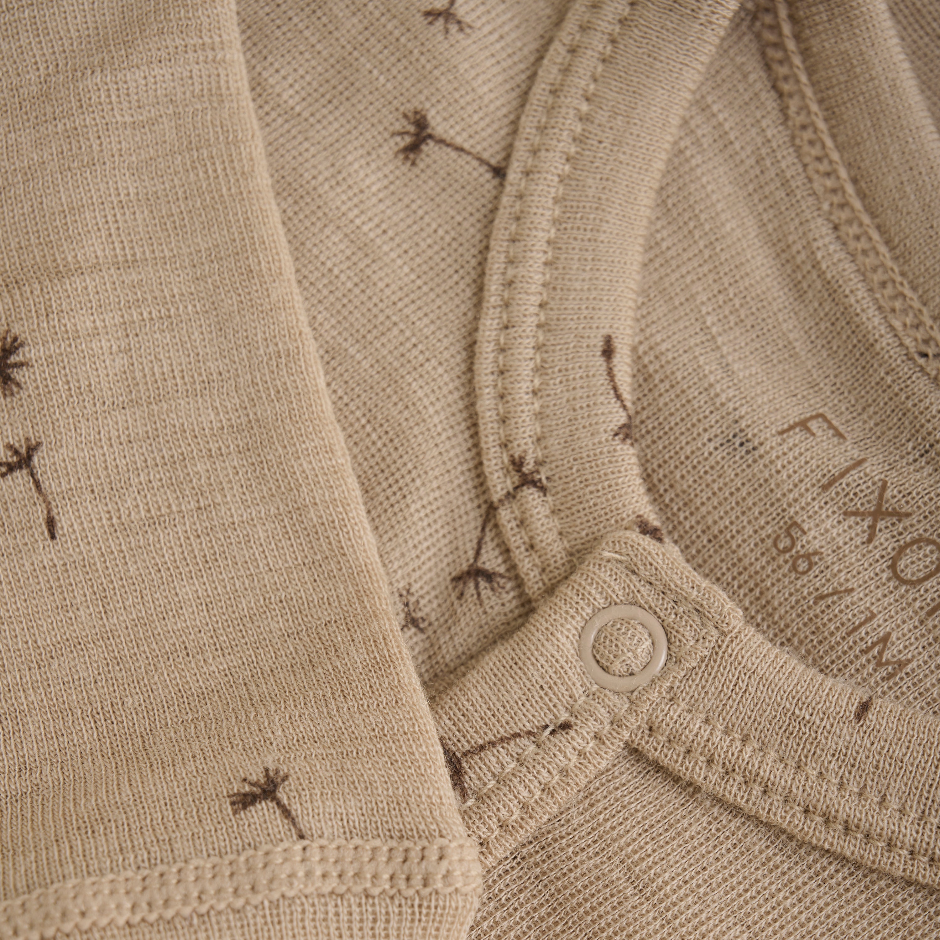 Fixoni Langarm-Spieler / Pyjama / Jumpsuit Wolle/Seide - Light Taupe fixoni