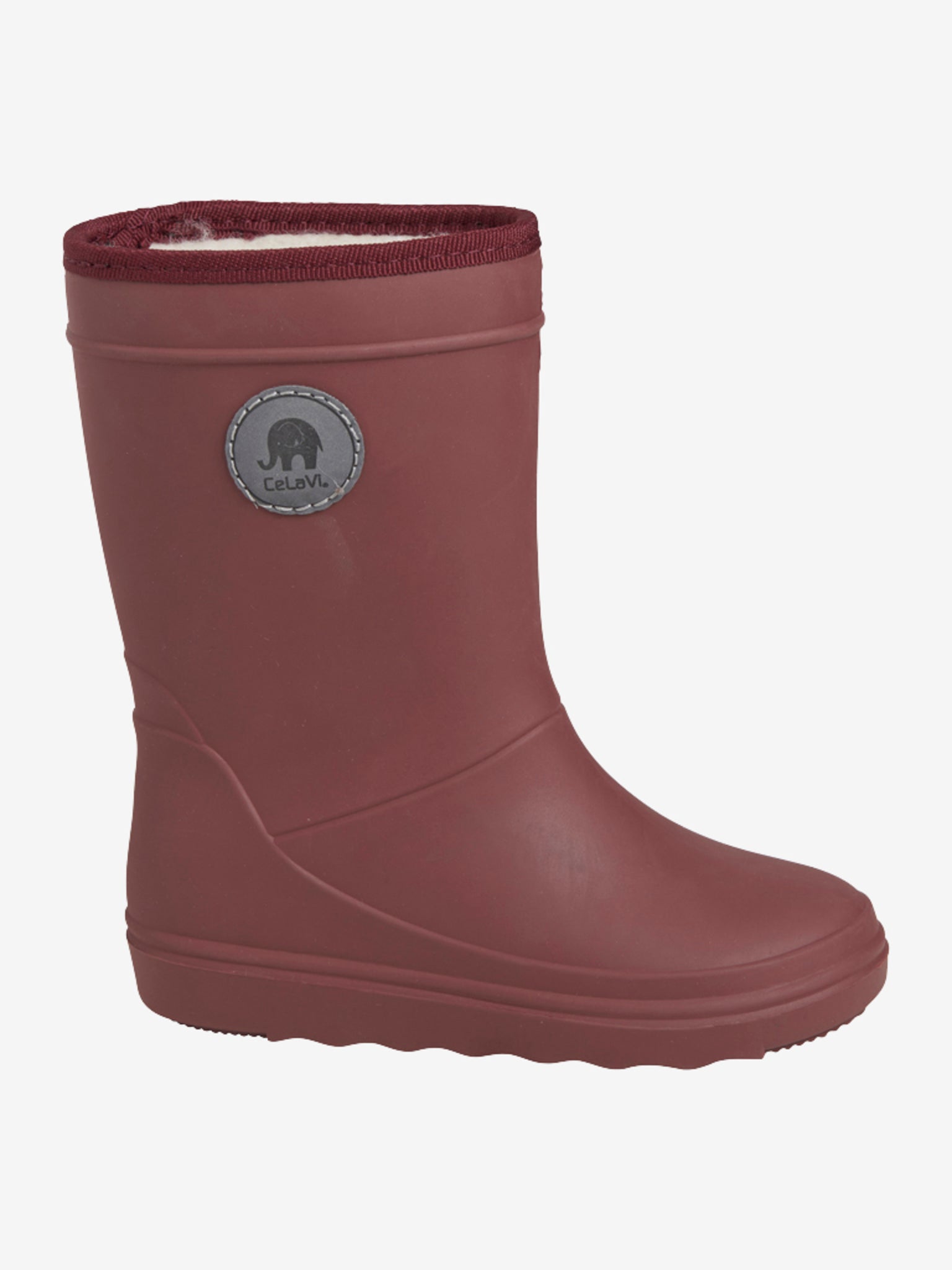Celavi weiche Thermo Winter Gummistiefel mit Wollfutter -rose brown CeLaVi