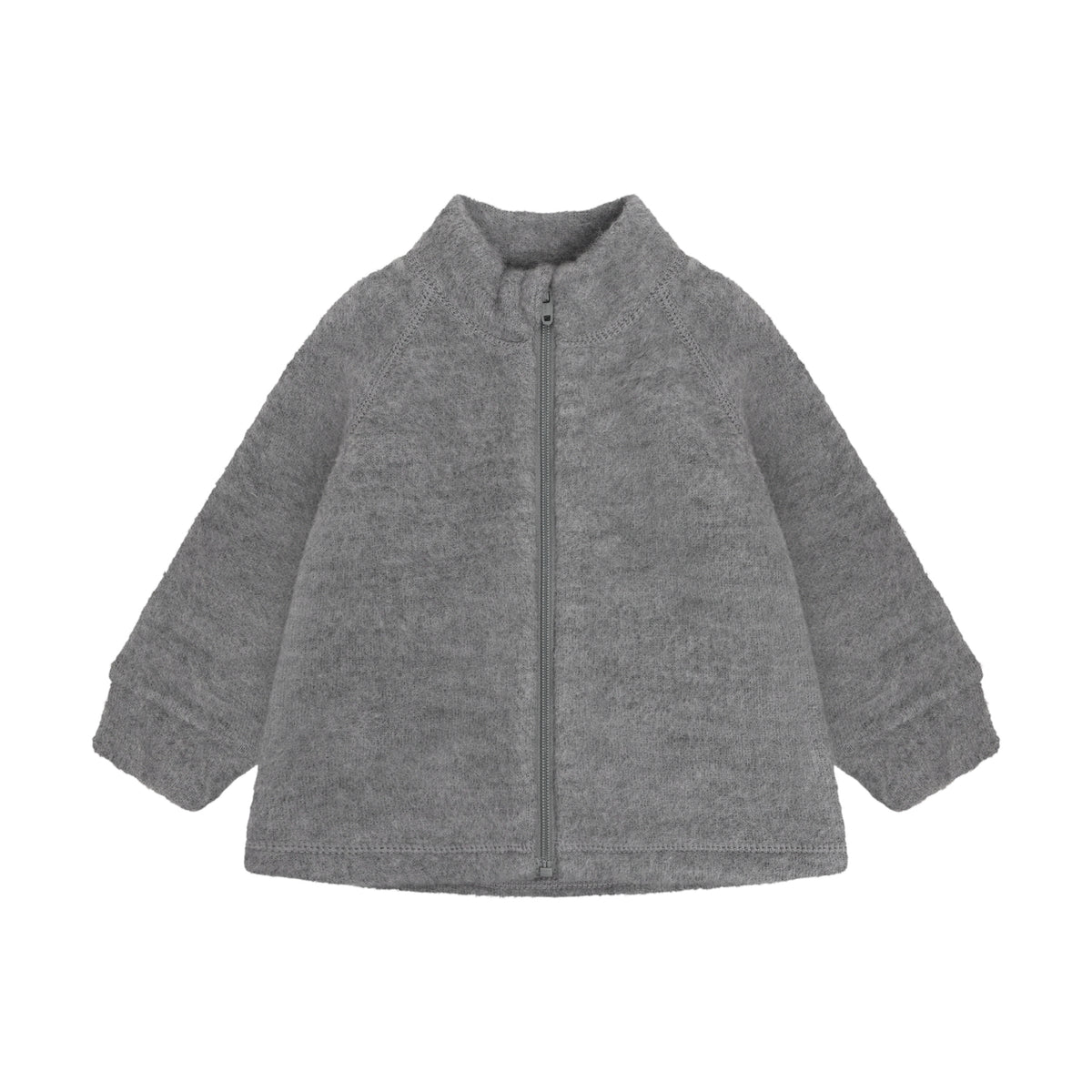 CeLaVi Softwolle Jacke aus 100 % Merinowolle - Grau CeLaVi