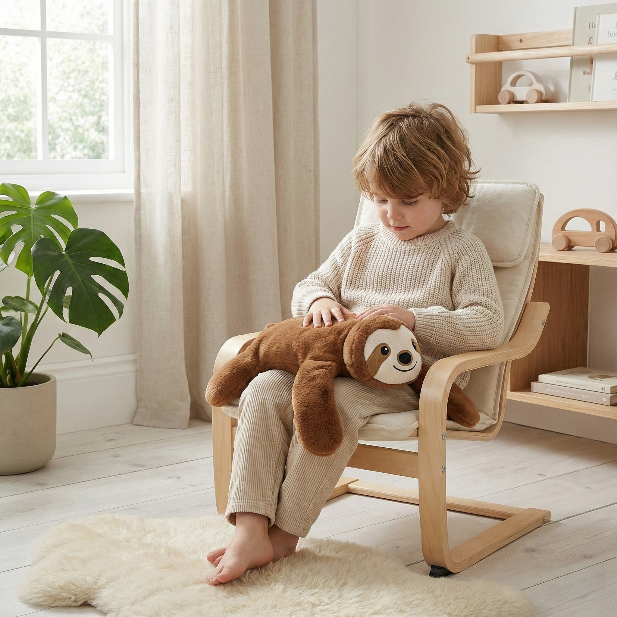 Weiches, gewichtiges, sensorisches Plüschtier (2,3 kg / 5 lb): Sloth Ana Wiz