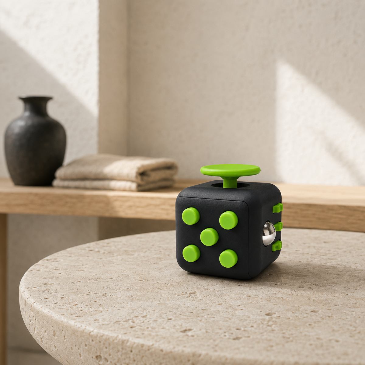 Fidget Cube – multisensorisches, taktiles Spielzeug: Weiß & Blau Ana Wiz