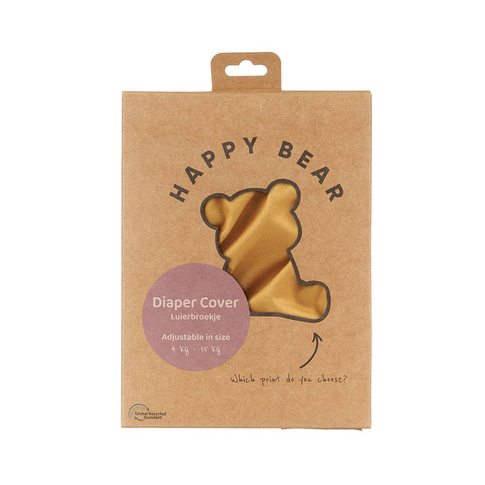 Happy Bear Windelhülle | Zweiteilige Stoffwindel | Druckknöpfe | Ocker HappyBear Diapers