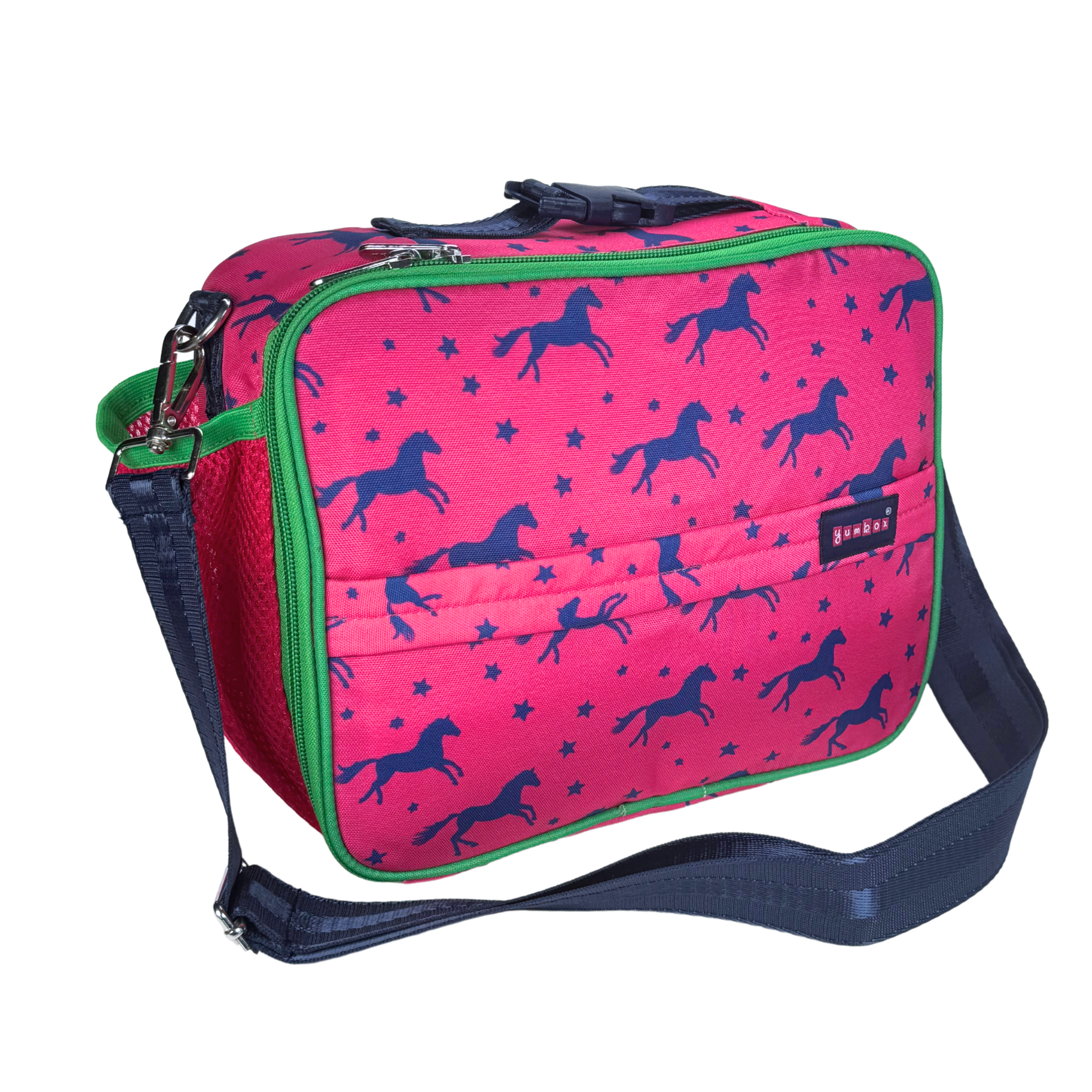 Yumbox Classic Lunch Bag – Isolierte & wasserabweisende Brotdose-Tasche mit 3 Trageoptionen - Pferde Yumbox