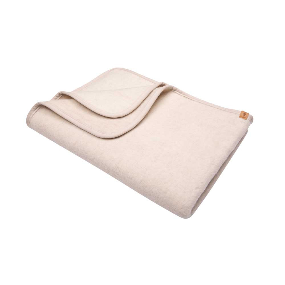 PurePure Wollfleece Decke 100x75 cm - wollweiss