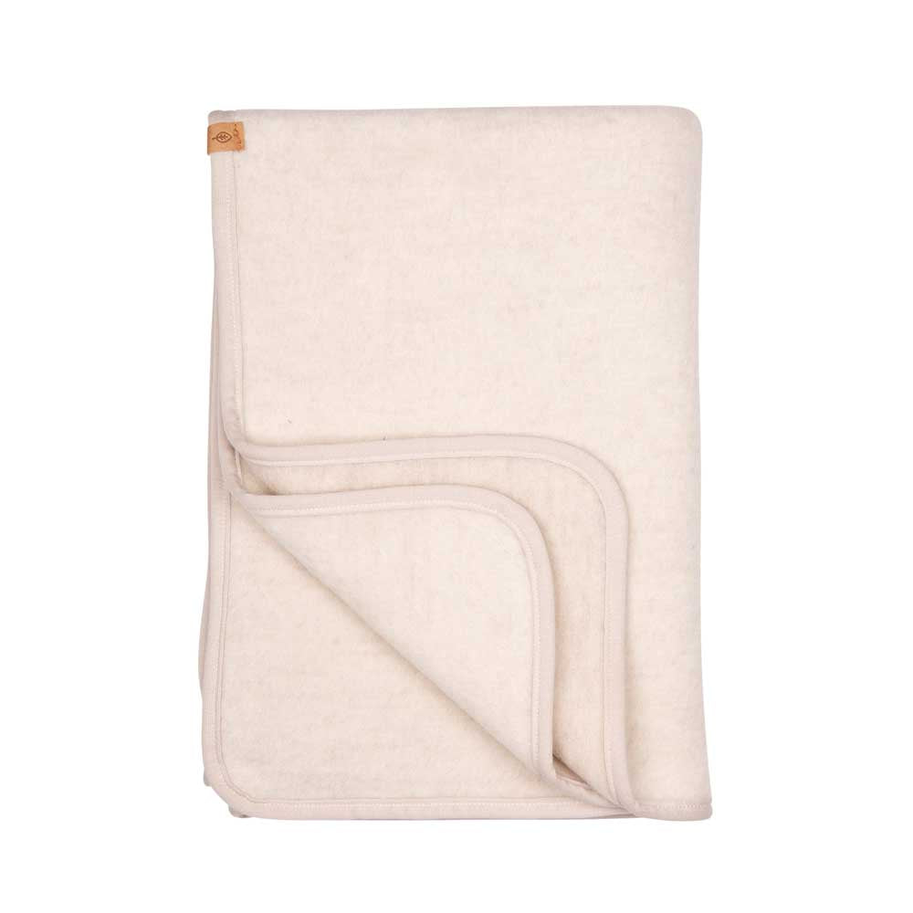 PurePure Wollfleece Decke 100x75 cm - wollweiss