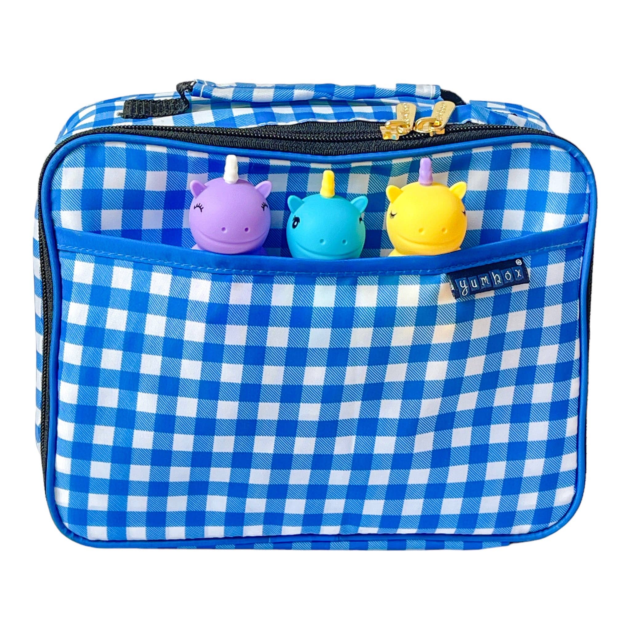 Silikon-Saucenfläschchen in Einhornform, auslaufsicher, 3er-Set - bunt Yumbox