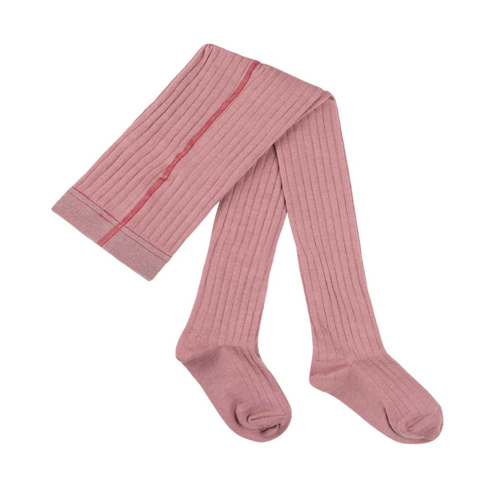 Strumpfhose Merinowolle/Baumwolle - Shadow Rose purepure