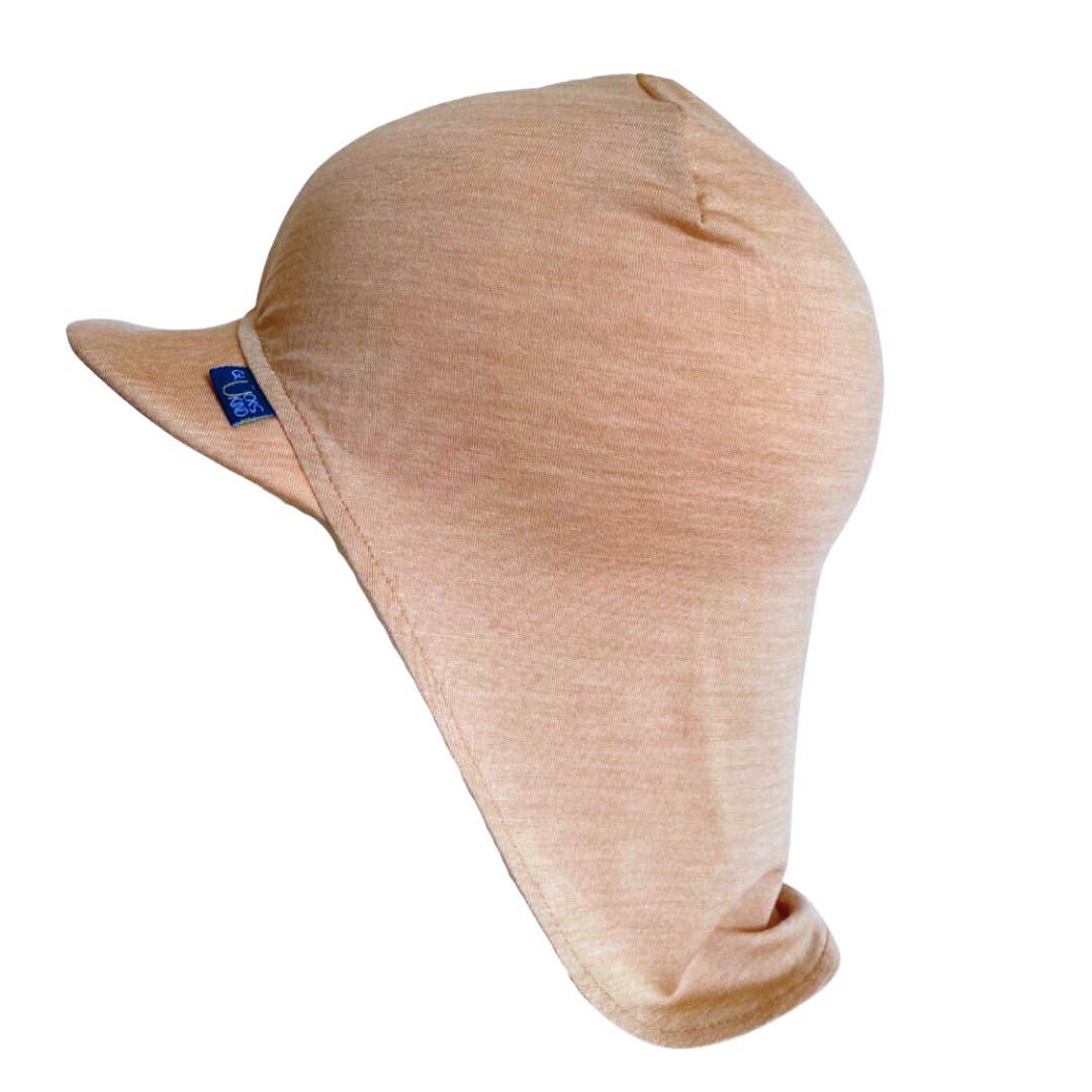 Sommerkappe sand, Merinowolle & Seide (bio/GOTS): L (bis 51cm KU) Glückskind