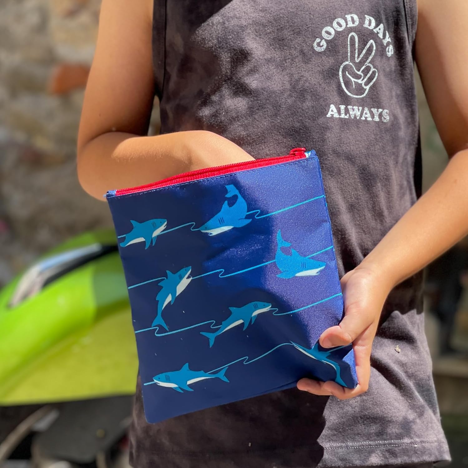 Yumbox Sandwischtasche mit Reissverschluss Doppelpack - Shark / Monster yumbox