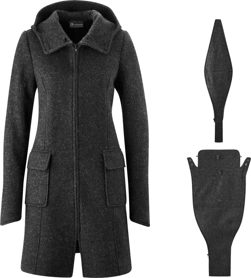 Mamalila Kapuzen-Tragemantel Vienna - Anthrazit Familienbande