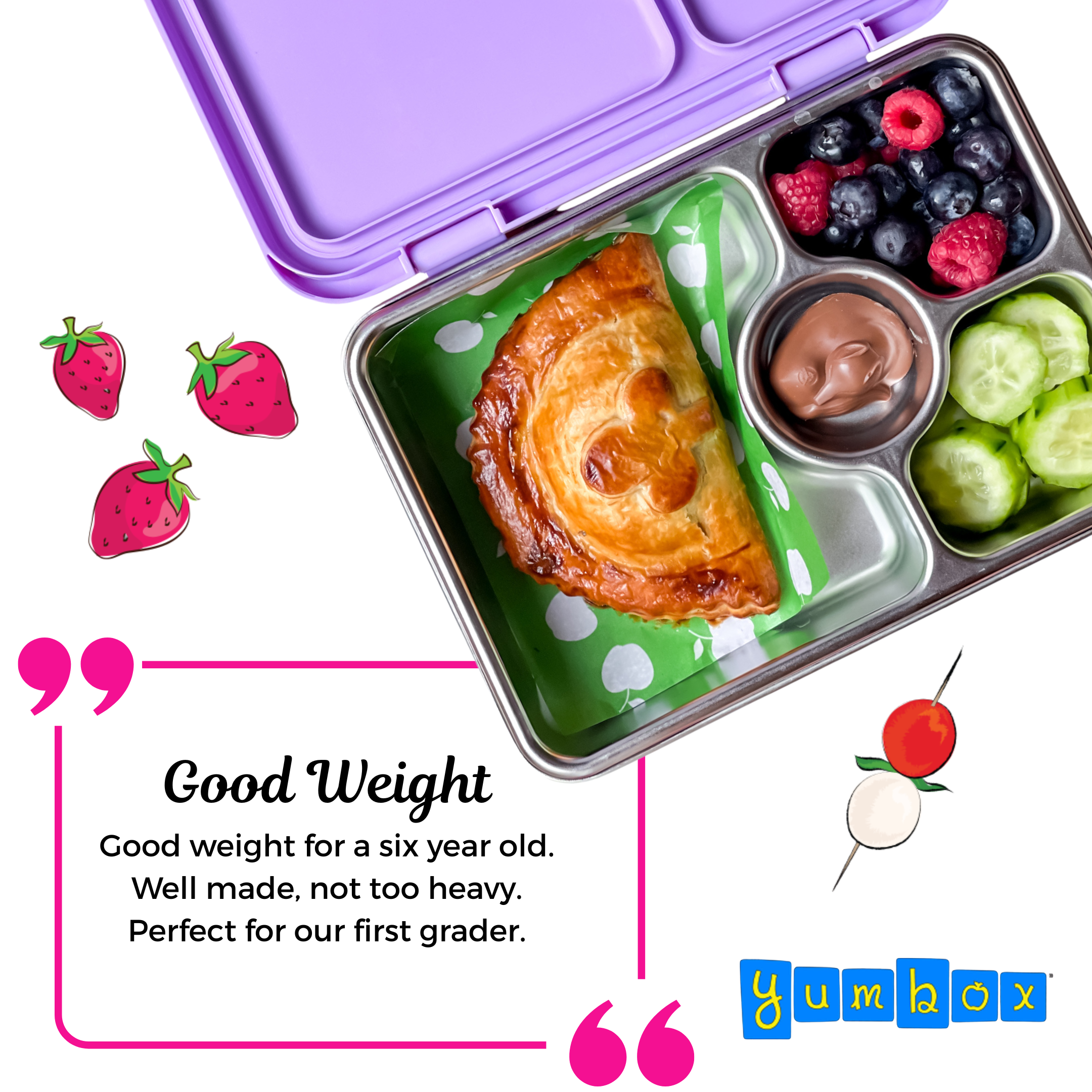 Yumbox Prêt – Auslaufsichere Bento-Lunchbox aus Edelstahl: Normandy Blue Yumbox