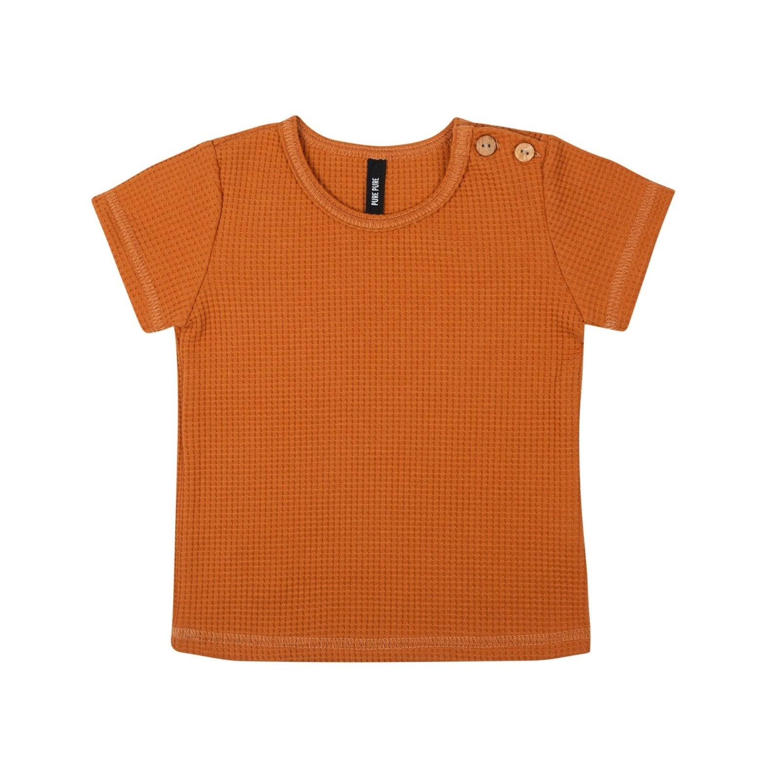 PurePure Baby Waffle T-Shirt - karamell purepure