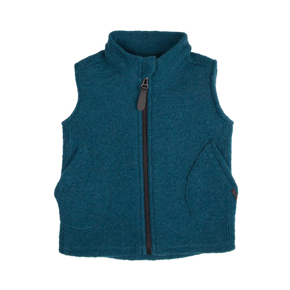 Pure Pure Woll-Walk Gilet / Weste - petrol