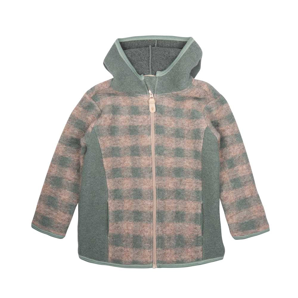 Pure Pure Wollwalk-Jacke - Salbei-Karo purepure