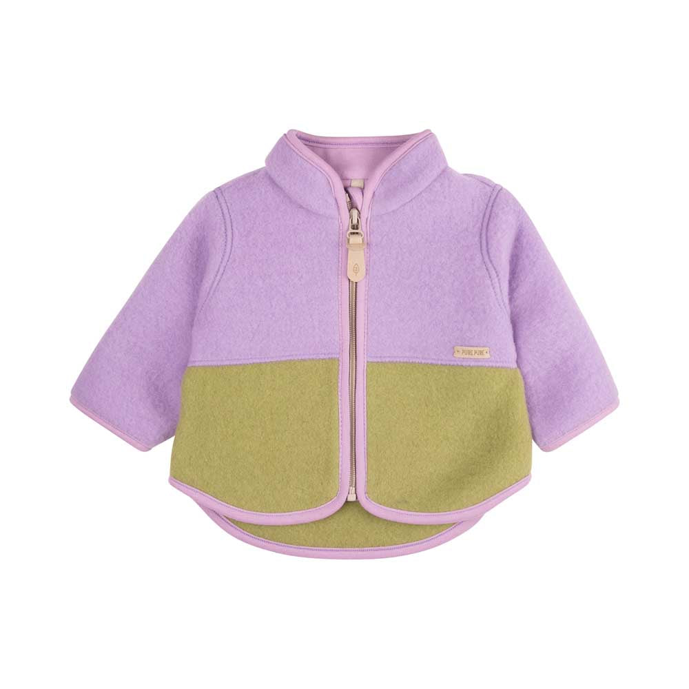 Pure Pure Woll-Fleece-Jacke Kids - lilac-green purepure