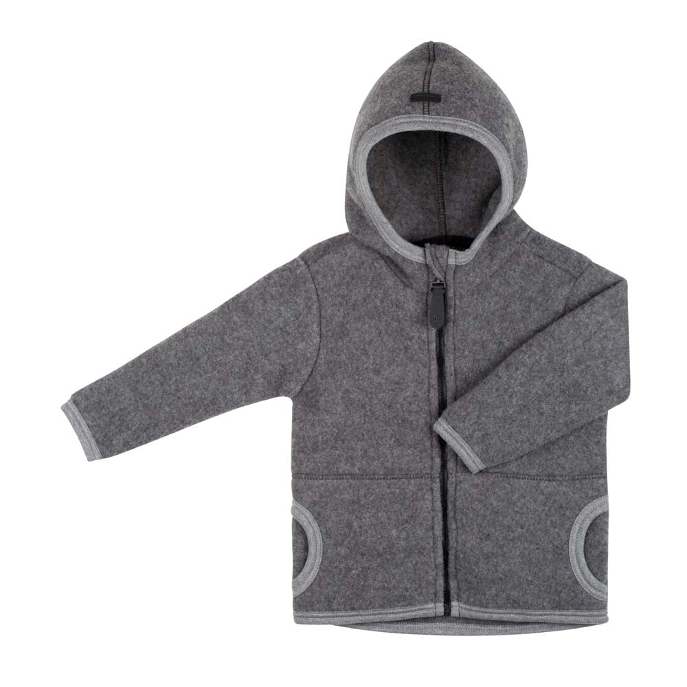 Pure Pure Woll-Fleece-Jacke - Schiefer purepure