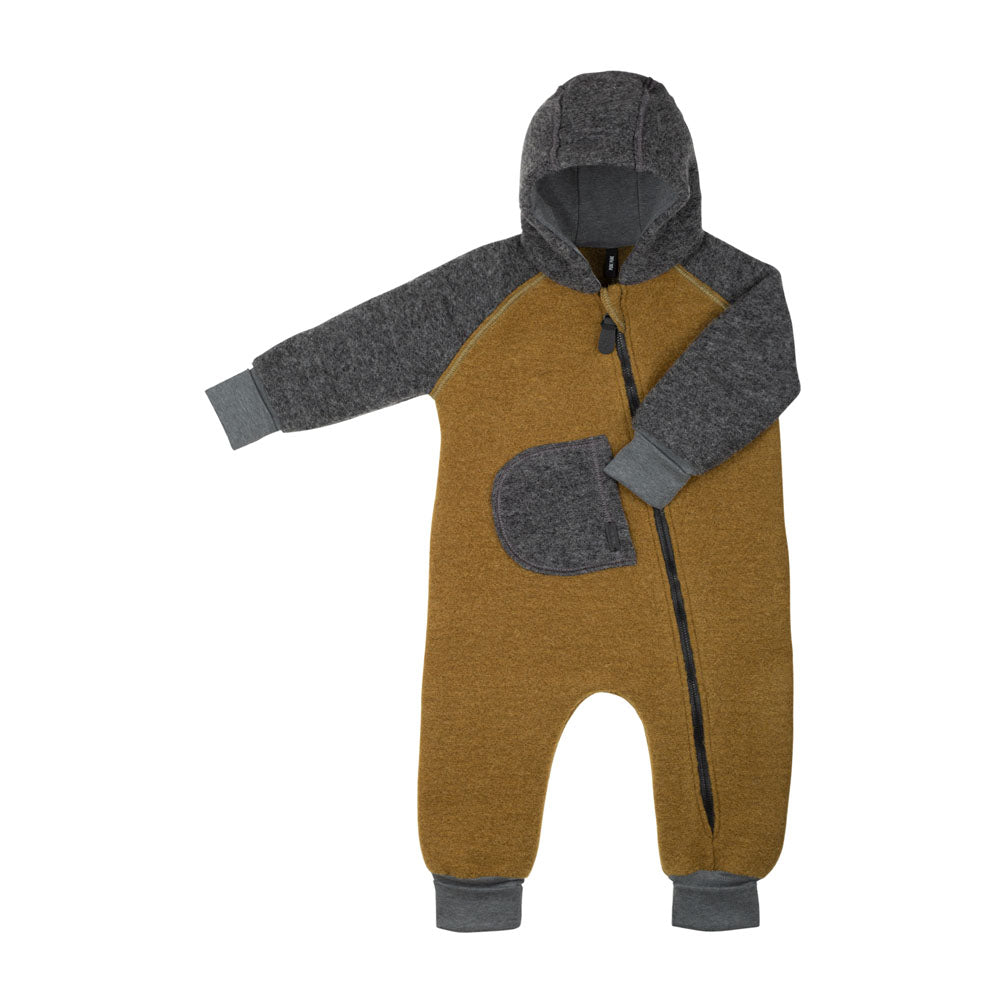 Pure Pure Wollwalk-Overall mit langem Reissverschluss - Schilf-Grau purepure