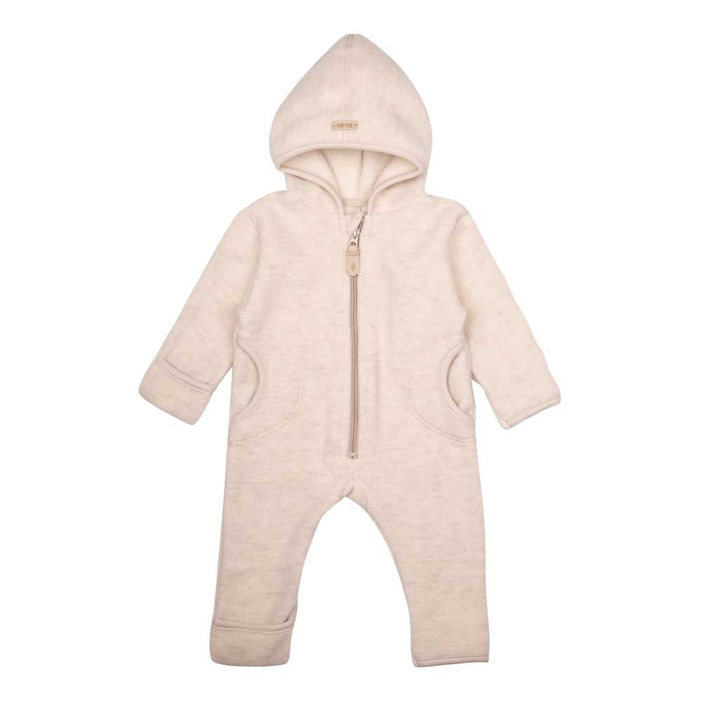 Pure Pure Woll-Fleece-Overall - woll-weiss