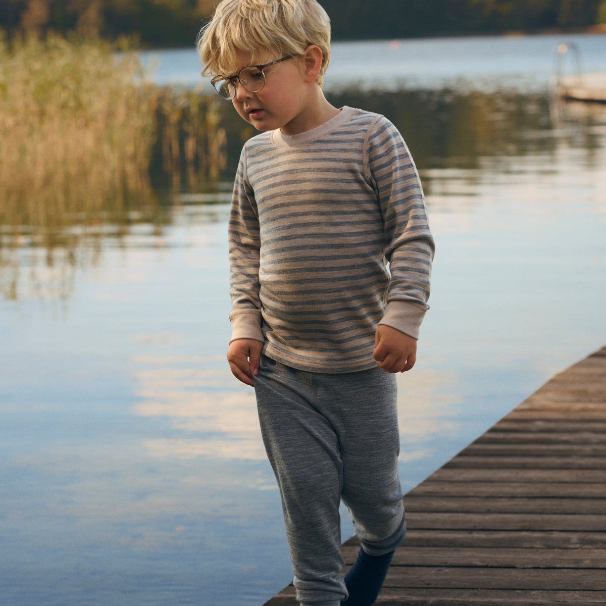CeLaVi Wolle/Bambusviskose Leggings- Grau meliert CeLaVi