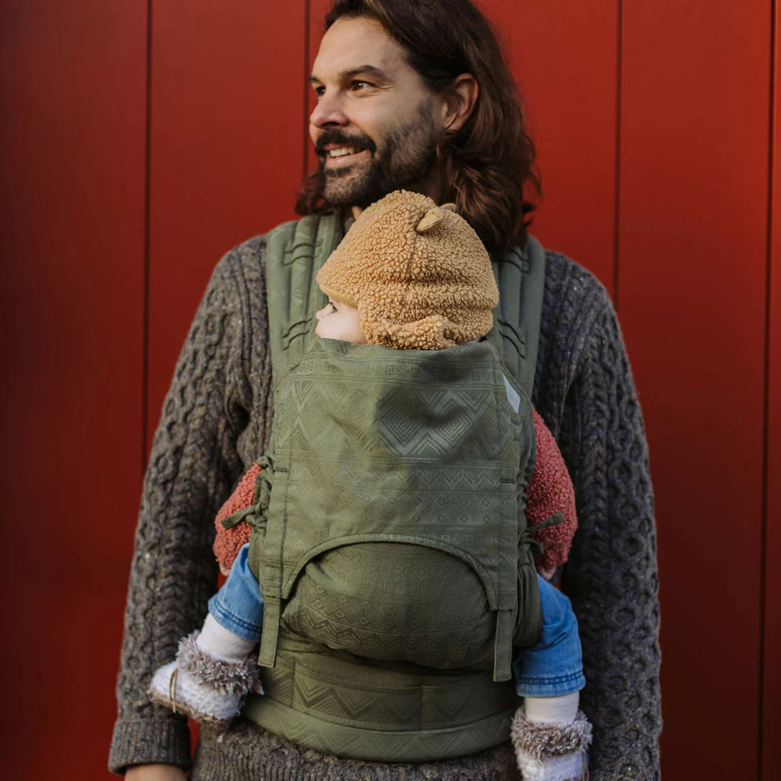 Fidella FLYCLICK - Cubic Lines moss - Baby Fidella