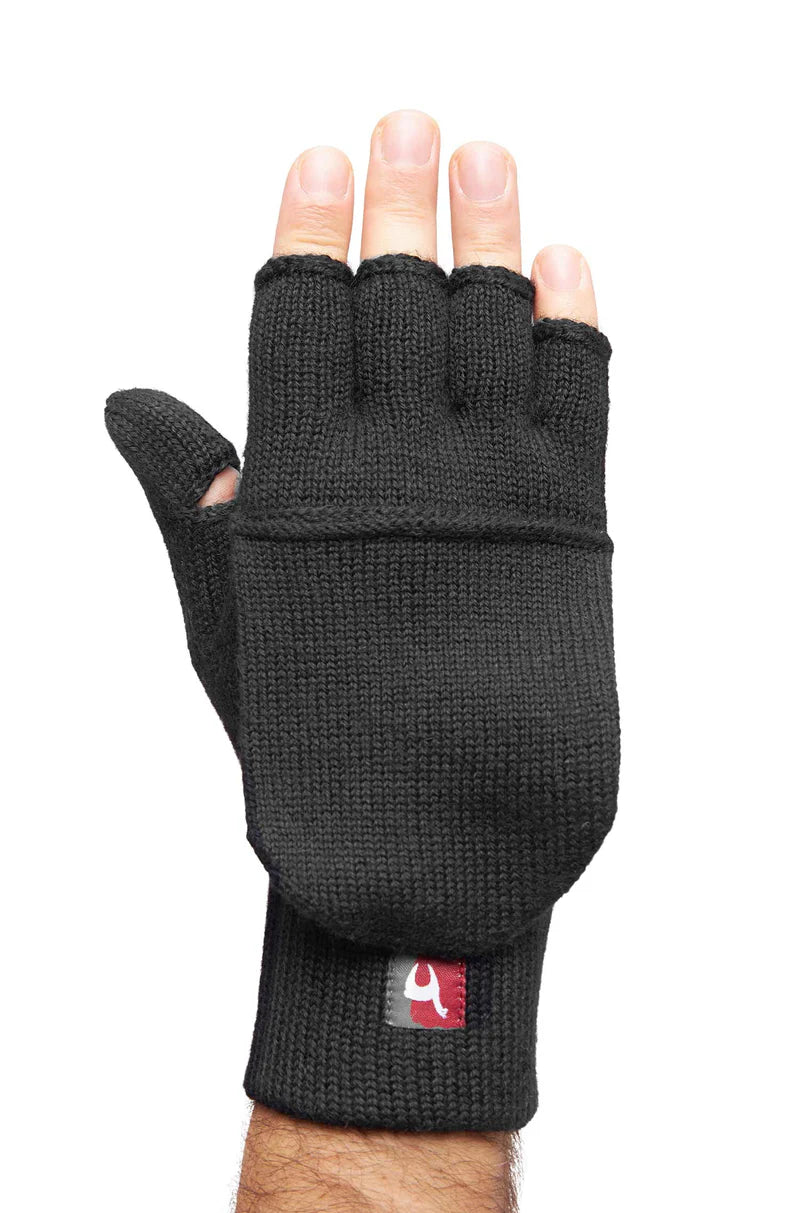 Alpaka Känguru Handschuhe schwarz Apu Kuntur