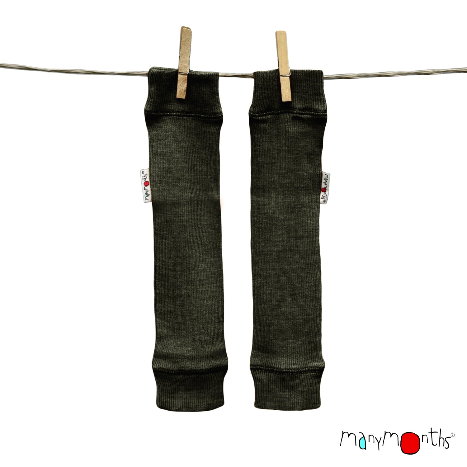 ManyMonths Natural Wollies Tubes for Arms ans Legs Foggy Black ManyMonths