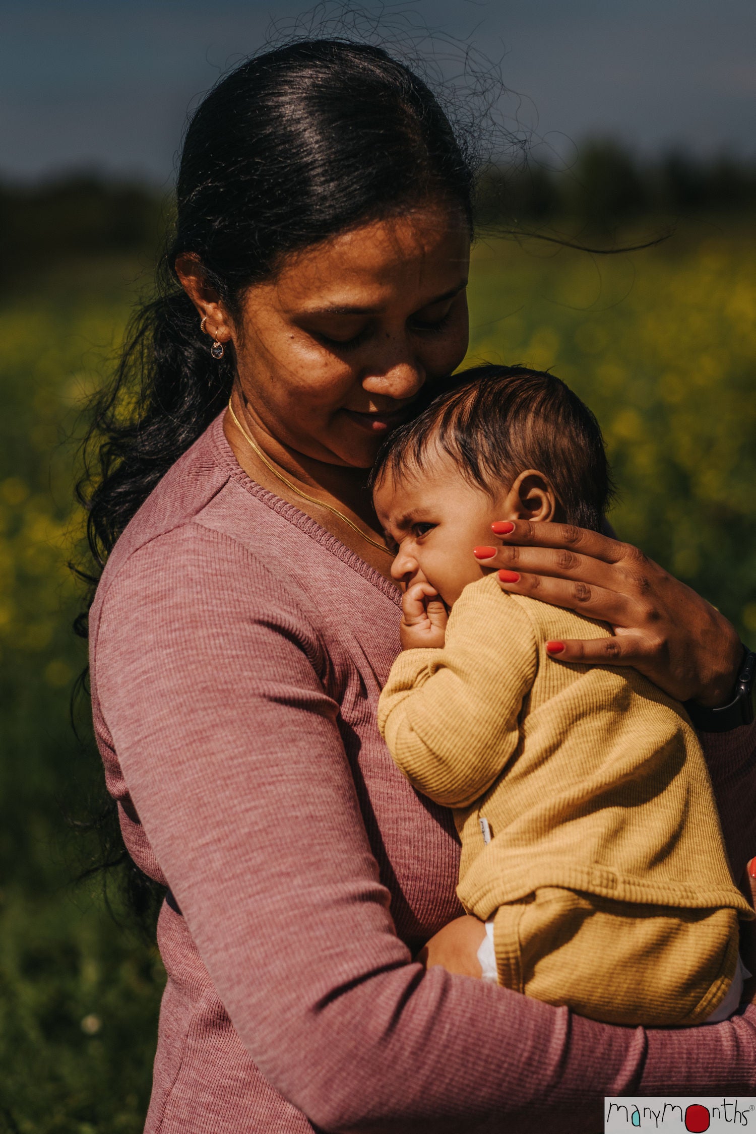 ManyMonths Natural Wollies Body/Shirt Long Sleeve - Acai Berry ManyMonths